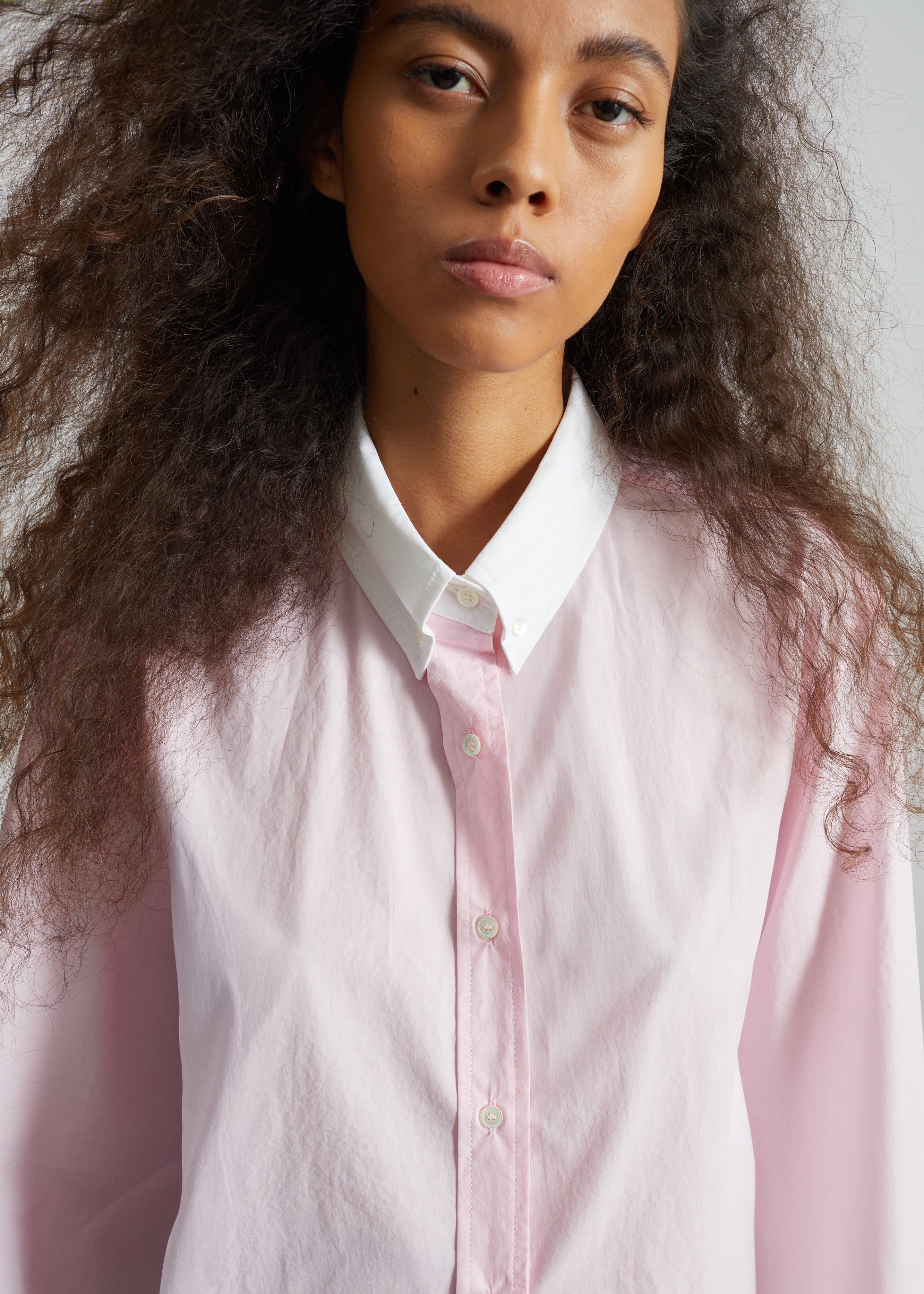 Aix Cropped Boxy Shirt - Pink – The Frankie Shop