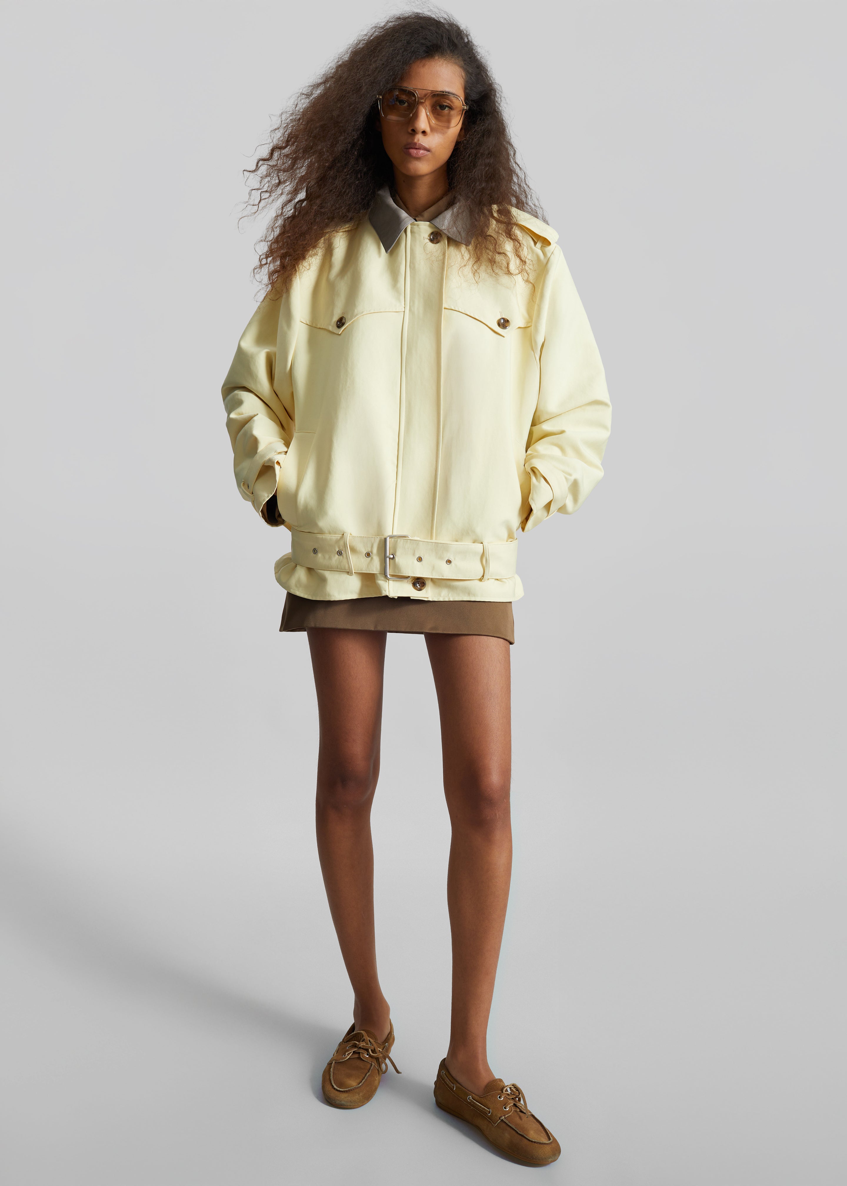 Alleray Short Trench - Yellow – The Frankie Shop