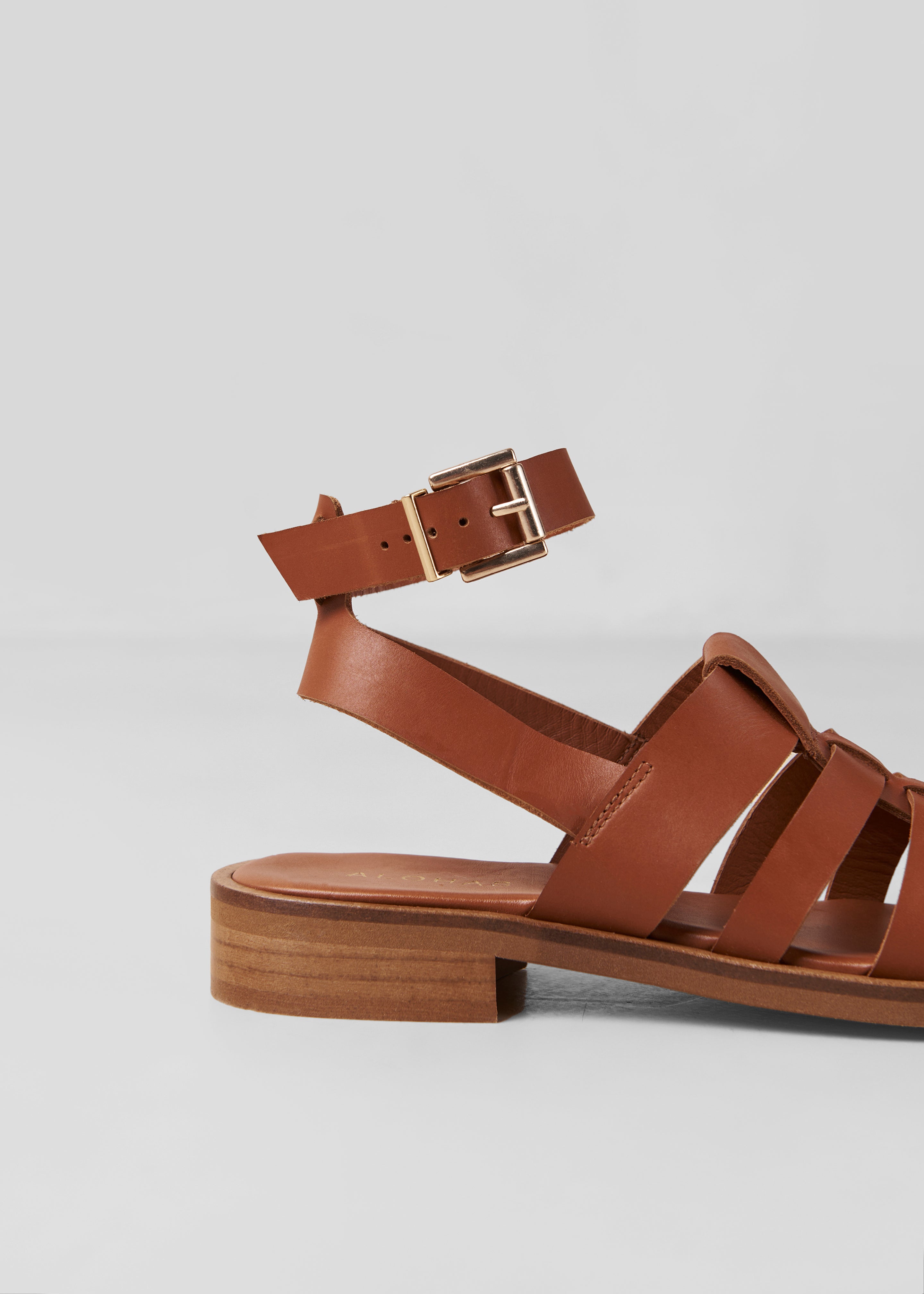 Alohas Perry Leather Sandals - Tan - 8