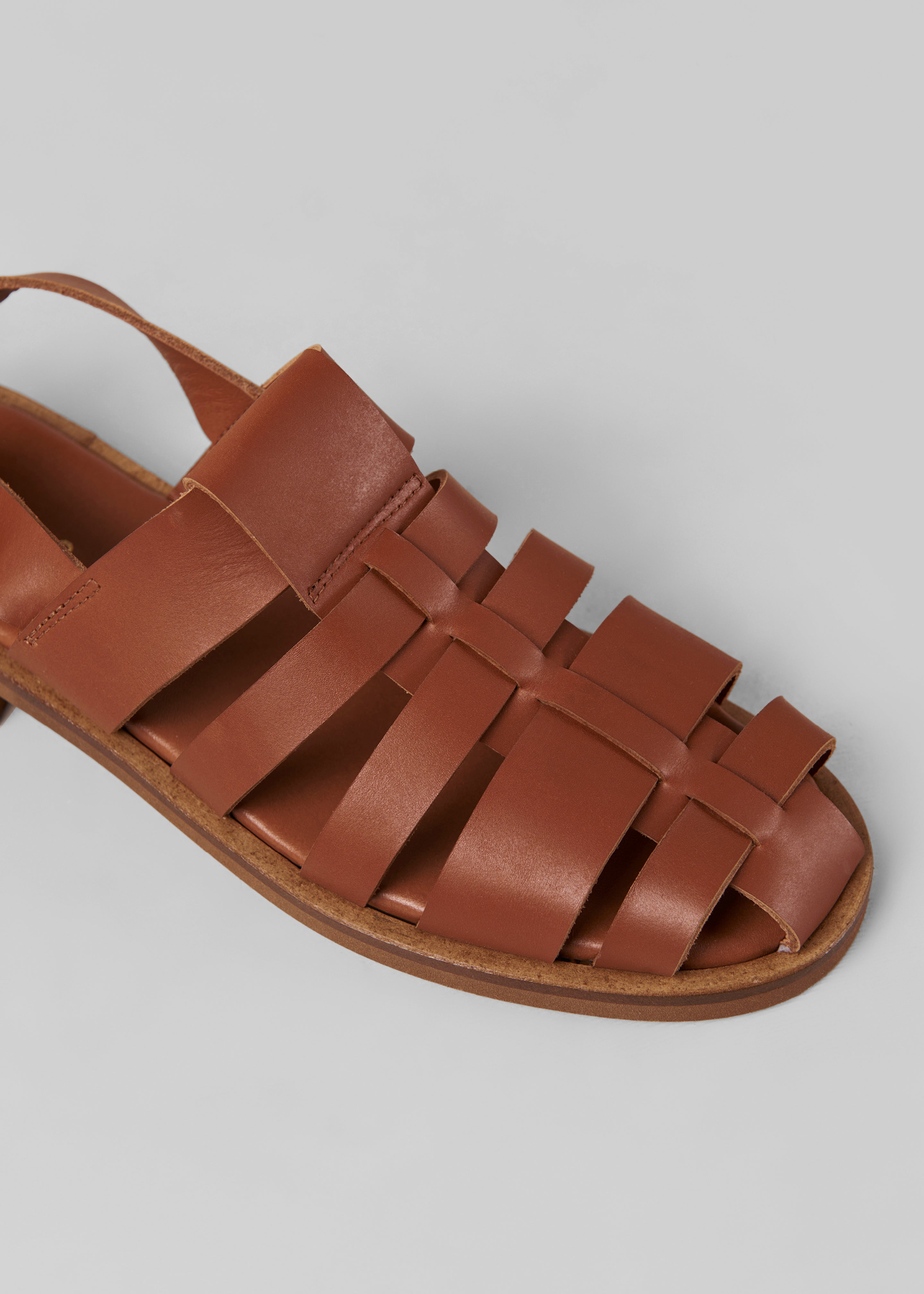 Alohas Perry Leather Sandals - Tan - 6