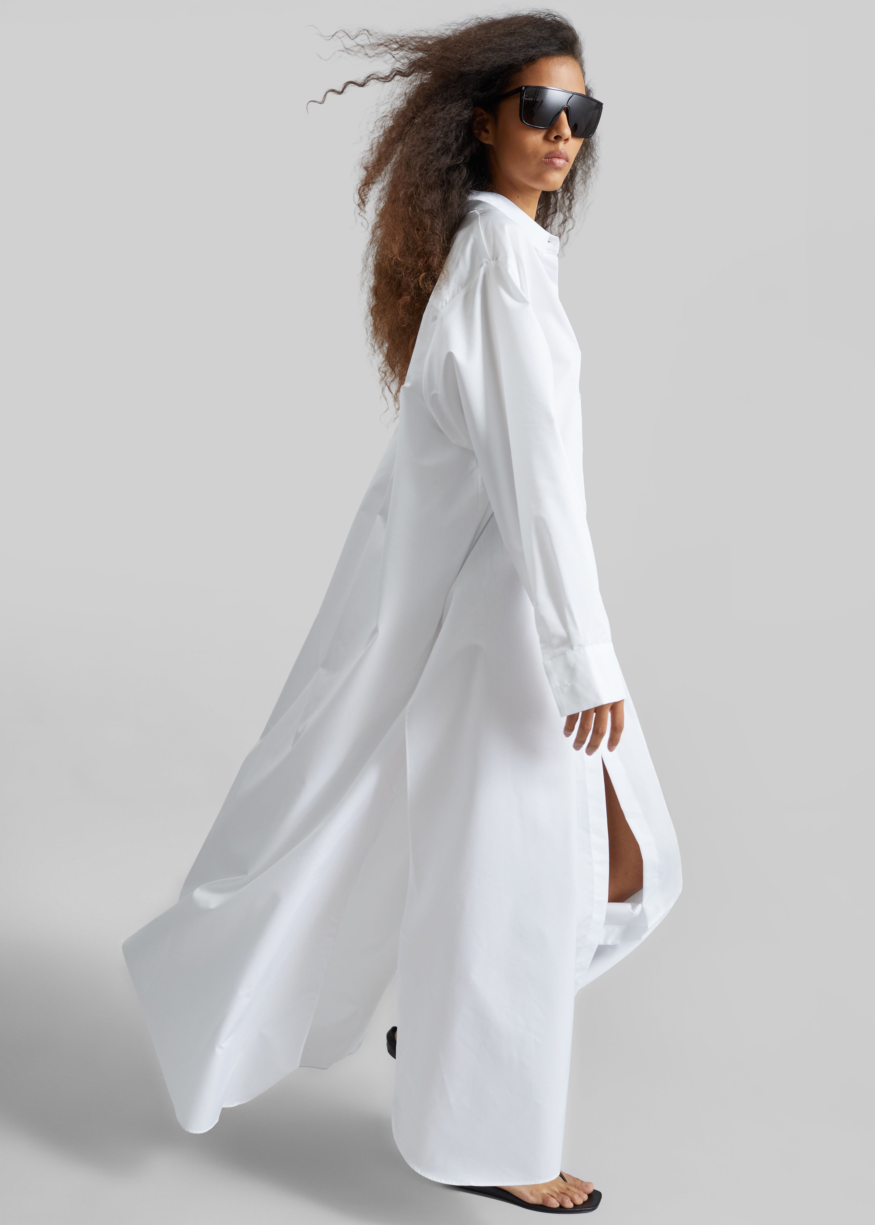 Avery Shirt Dress - White Avery Shirt Dress - White