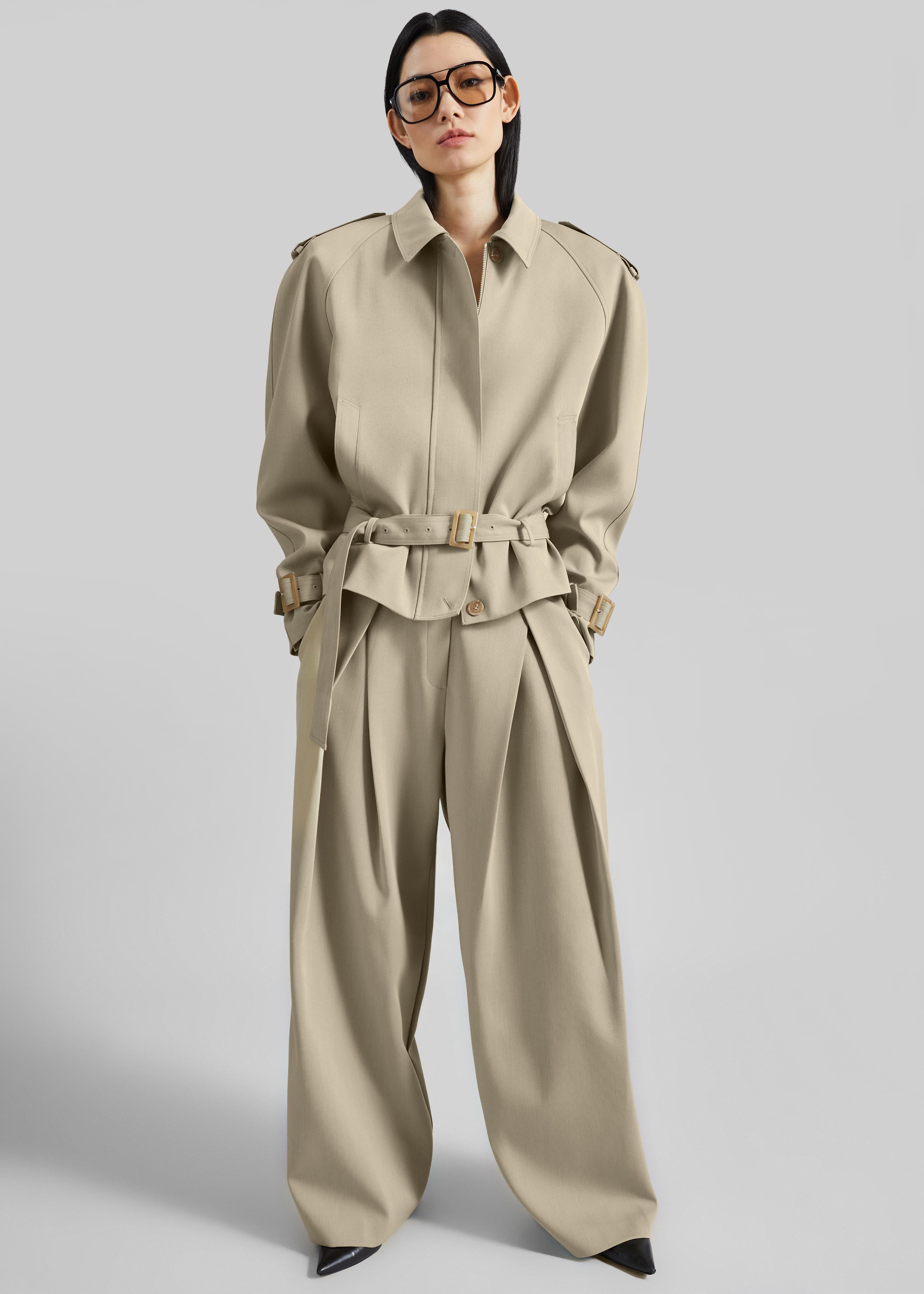 Avray Short Trench - Beige – The Frankie Shop