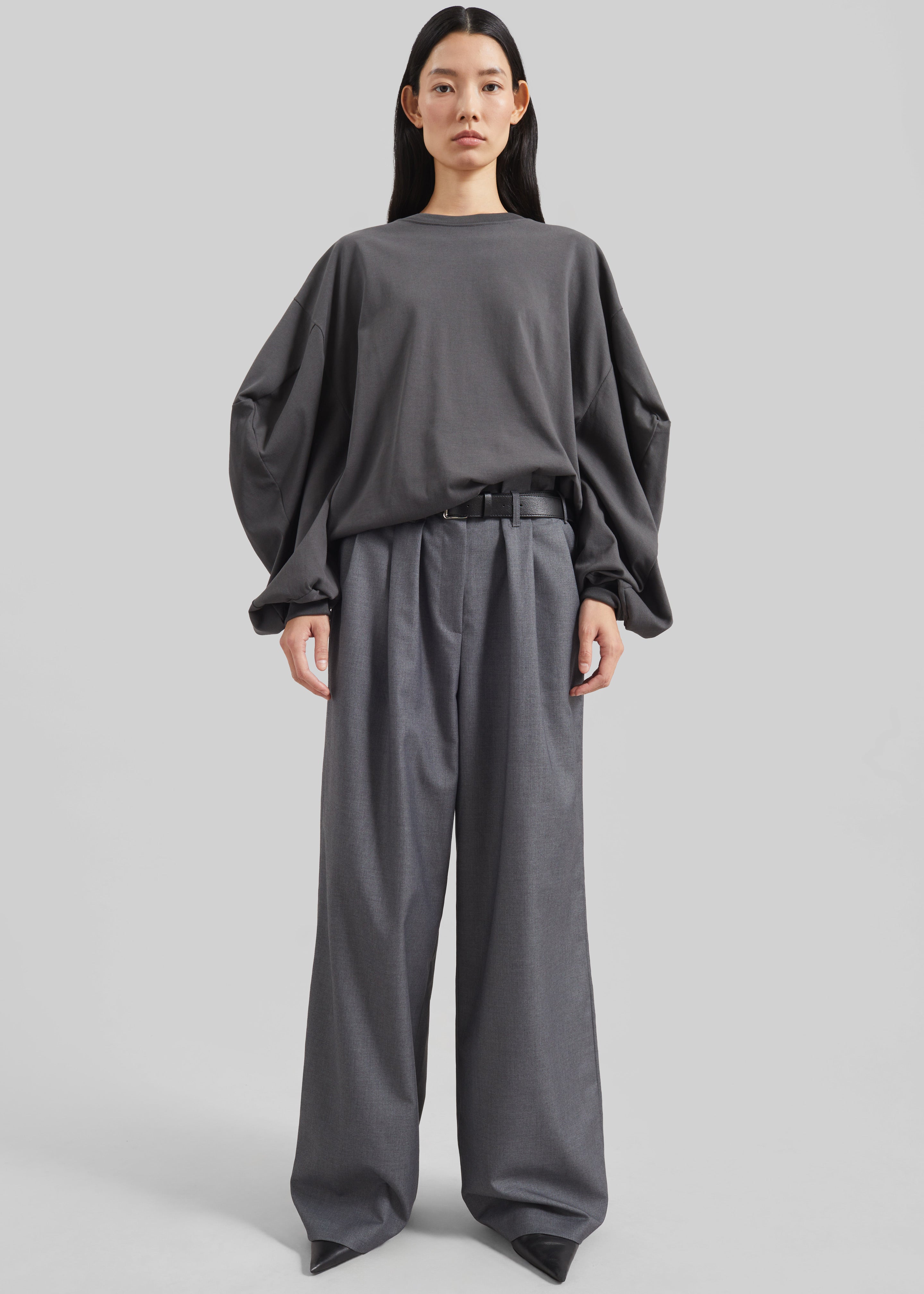 Balve Balloon Sleeve Sweatshirt - Grey – The Frankie Shop