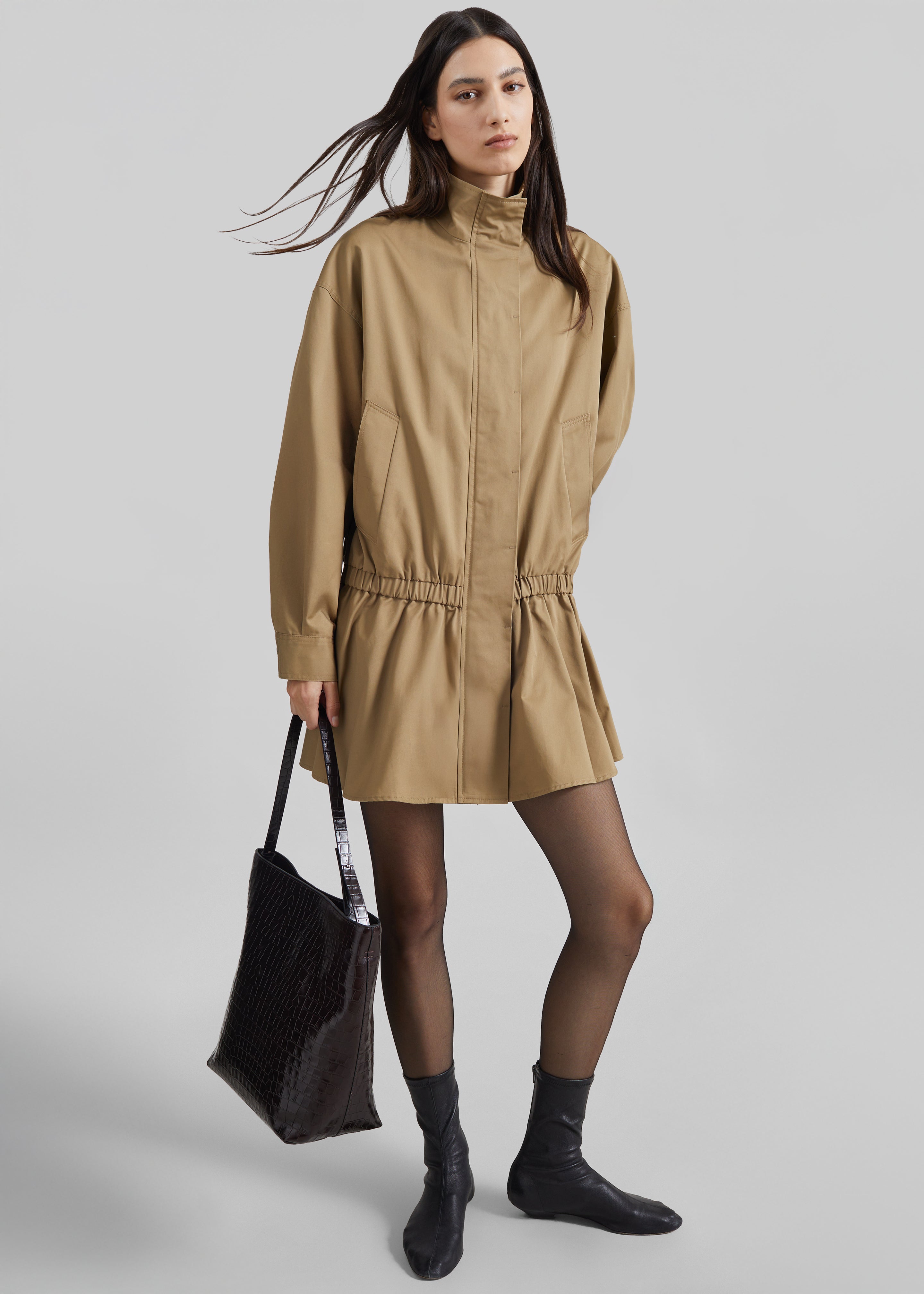 Bellaria Drop Waist Trench Dress