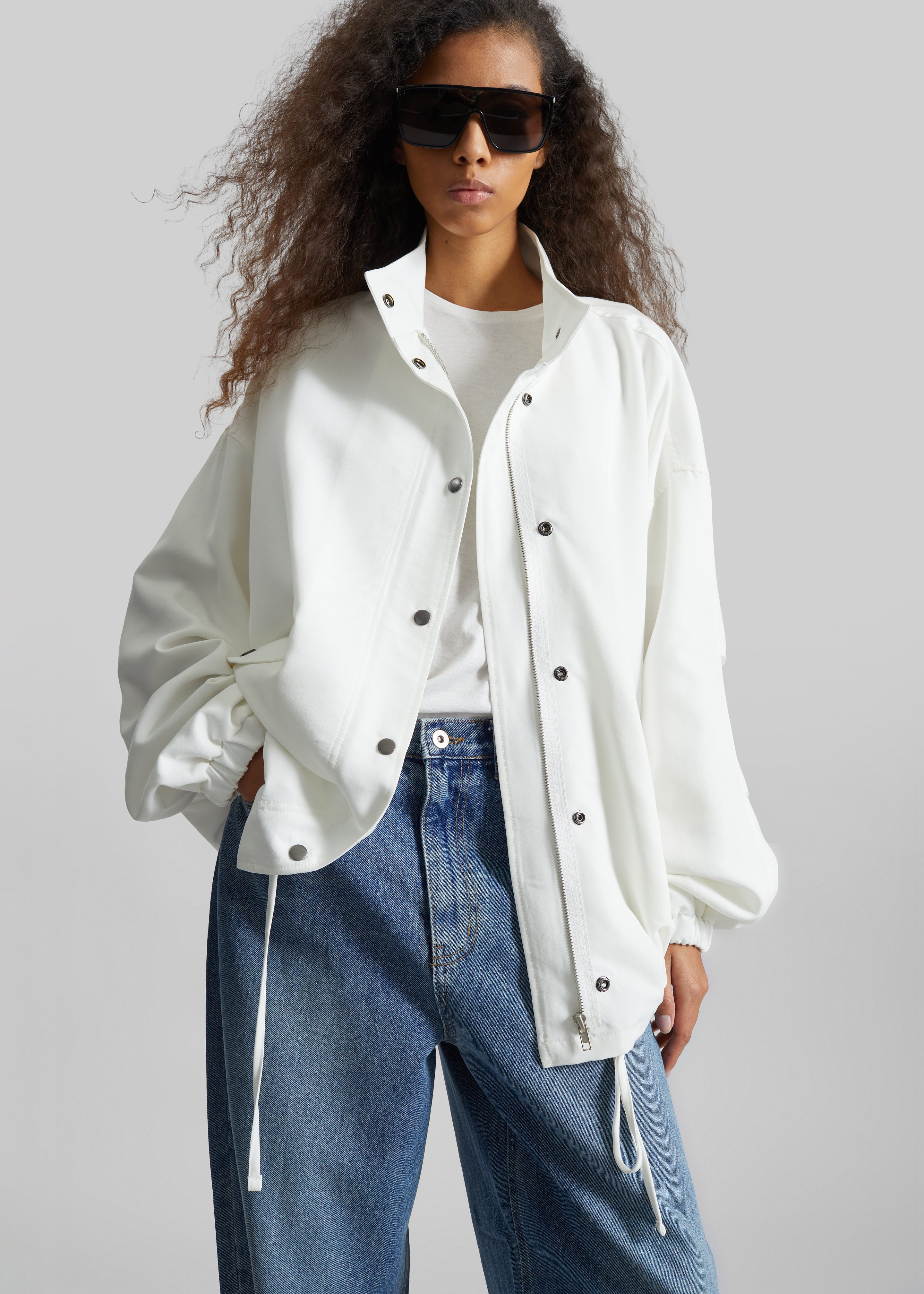 Bellona Blouson Jacket - White – The Frankie Shop