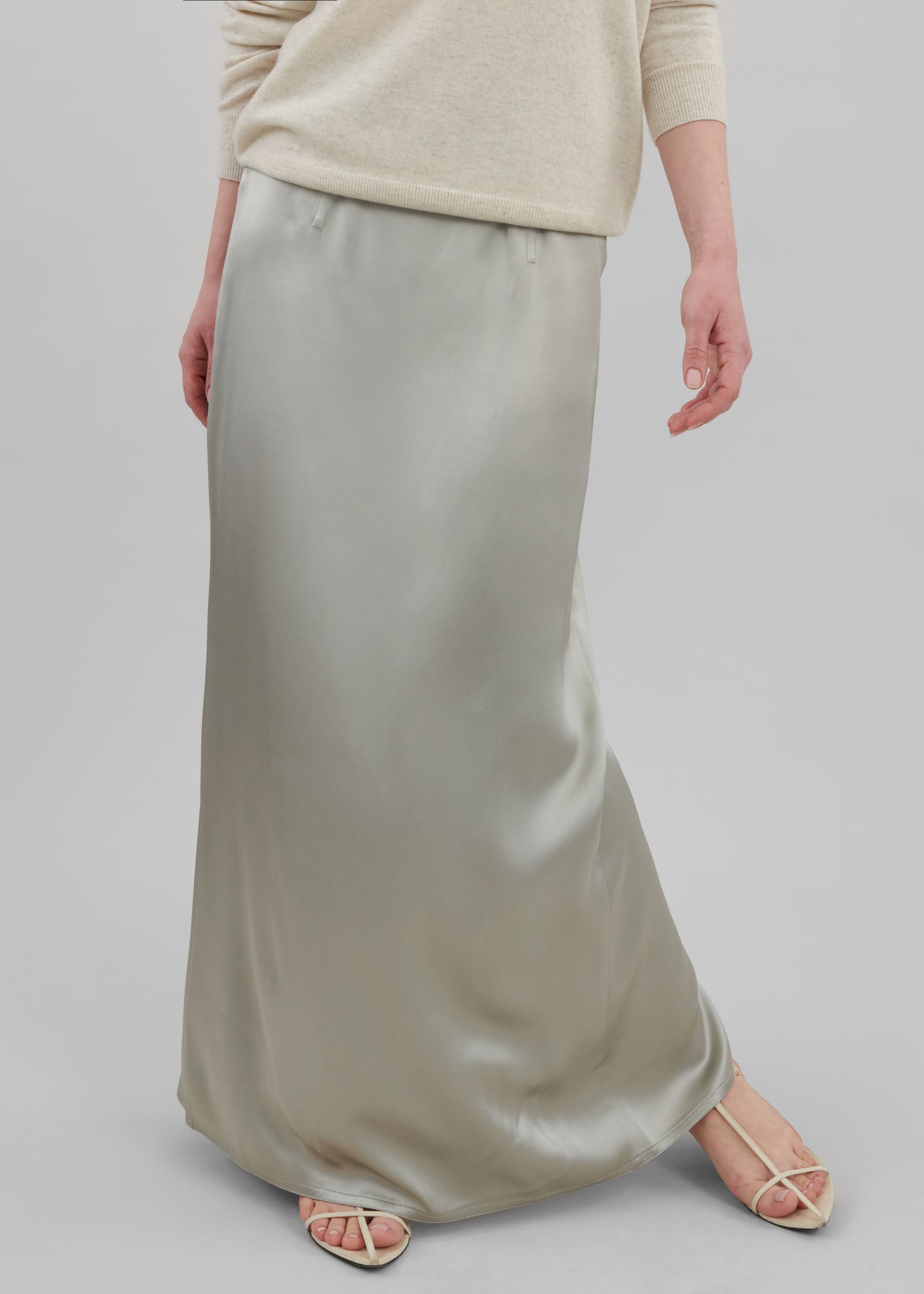 Bevza Ankle Length Skirt - Steel Grey - 1