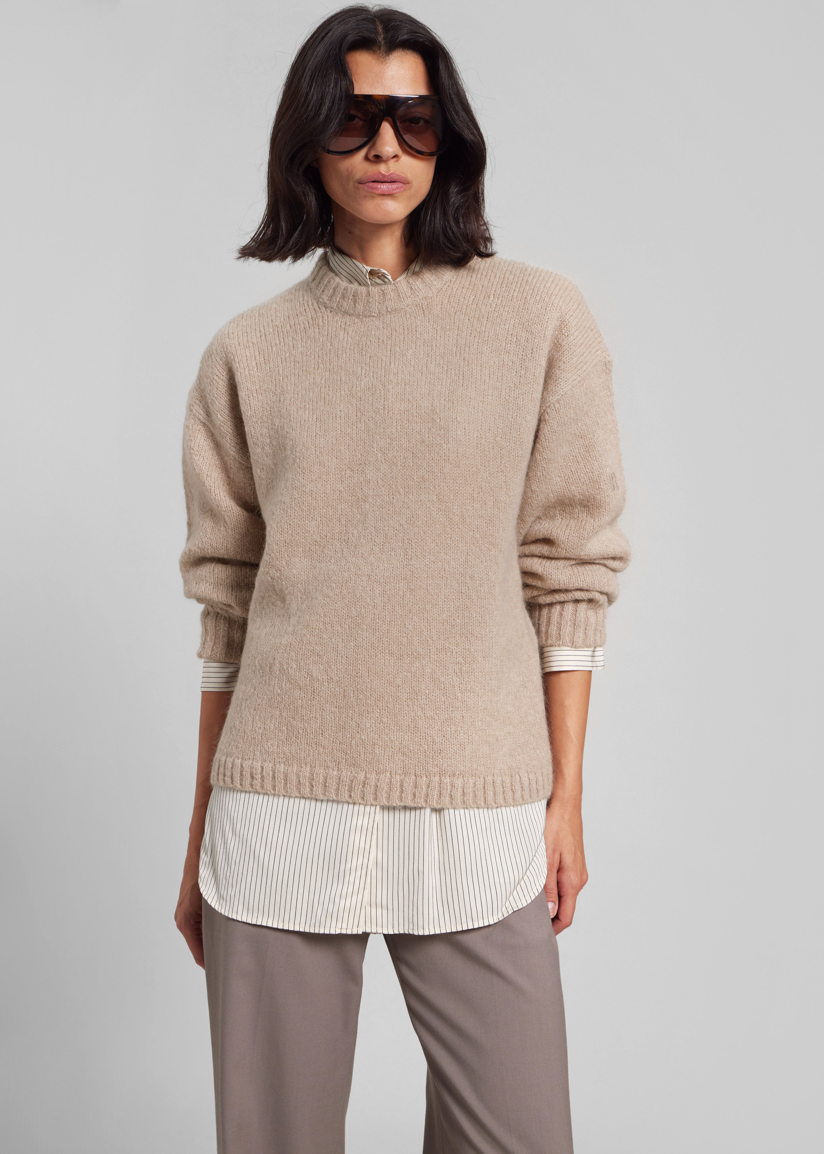 By Malene Birger ニット By Malene Birger Brie Sweater - Cobblestone – The Frankie Shop