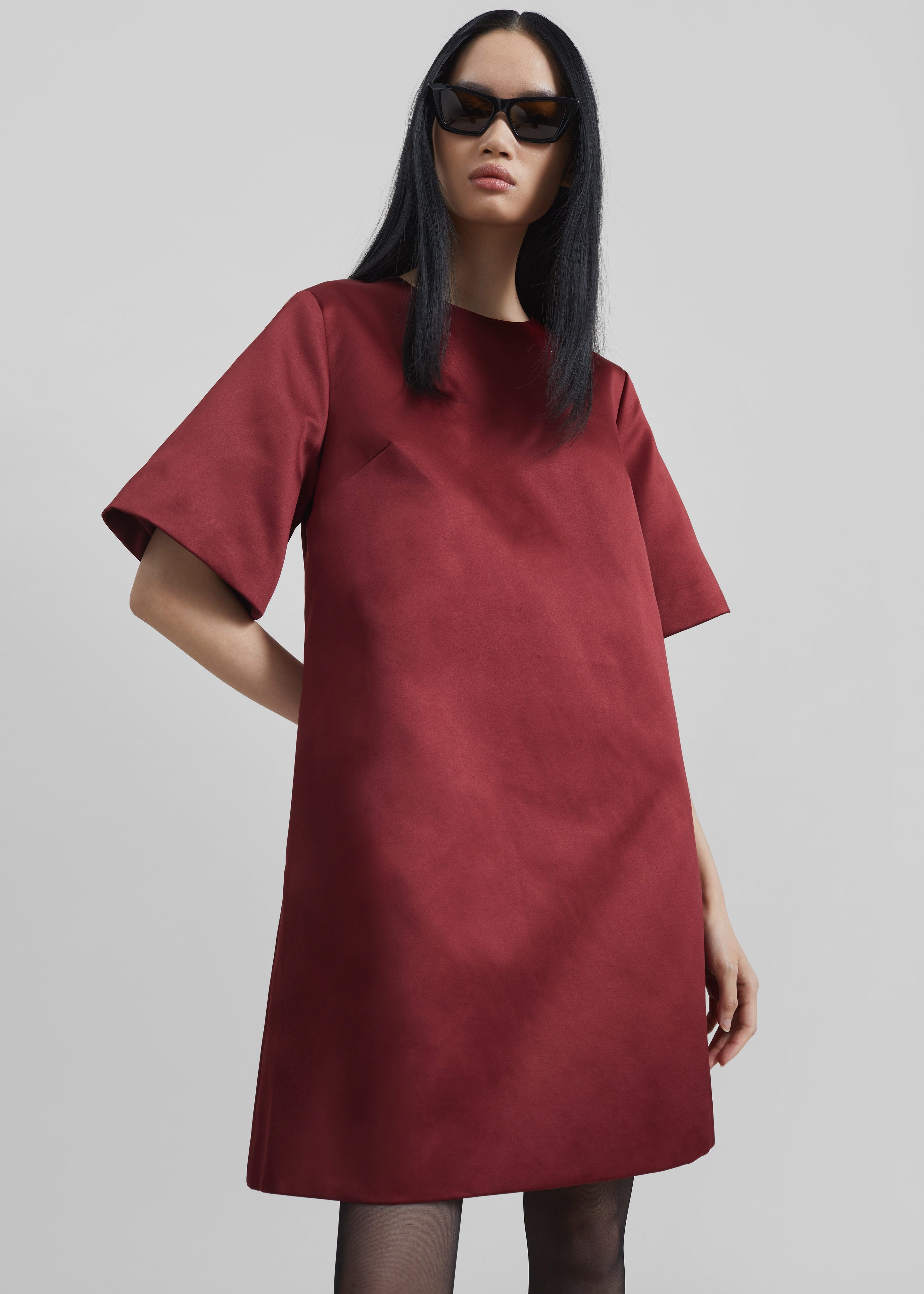 Deuxieme Classe【BY MALENE BIRGER】 フーディー By Malene Birger Harperz Mini Dress - Cabernet – The Frankie Shop