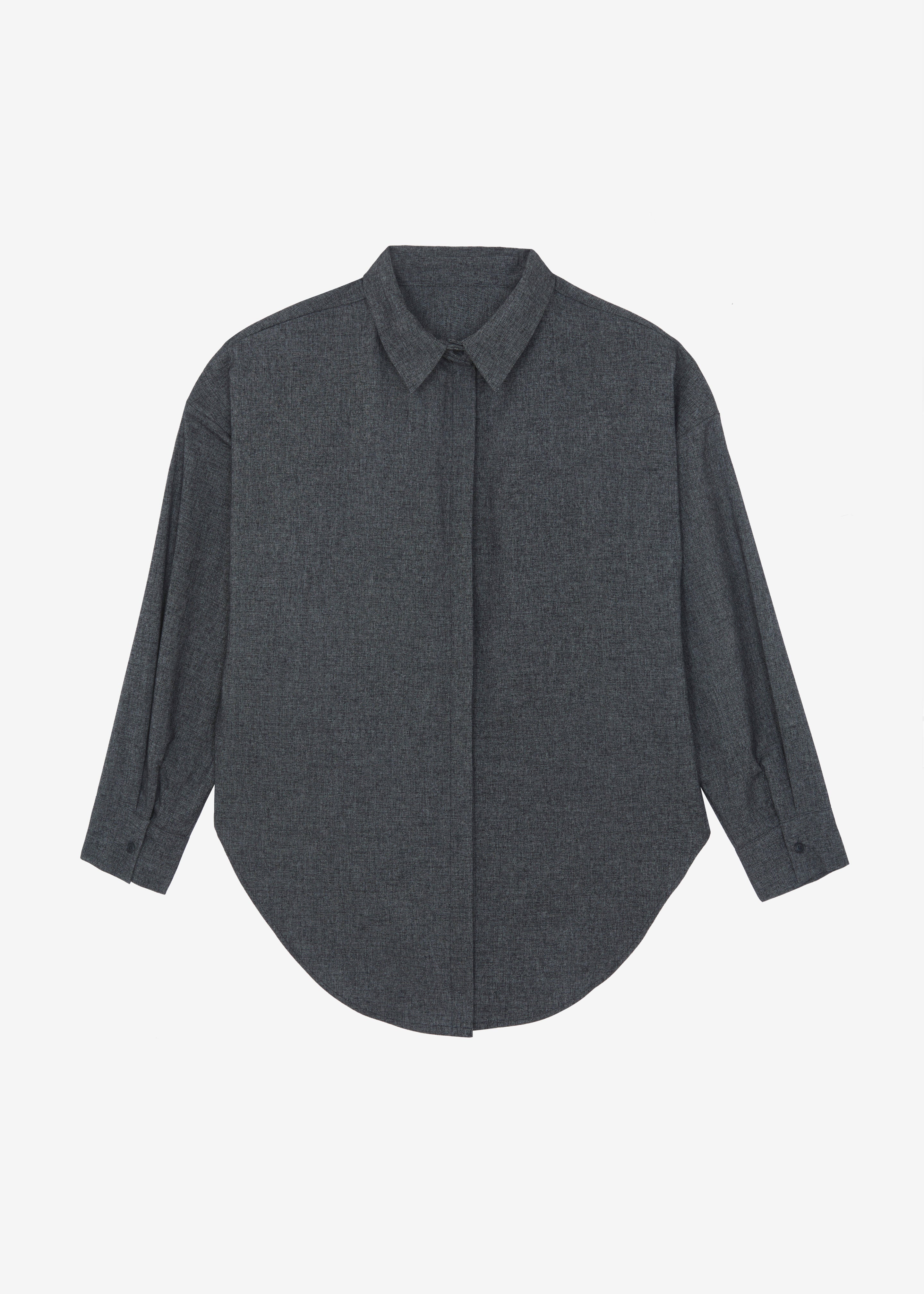 Casey Reversible Button Up Shirt - Charcoal - 14