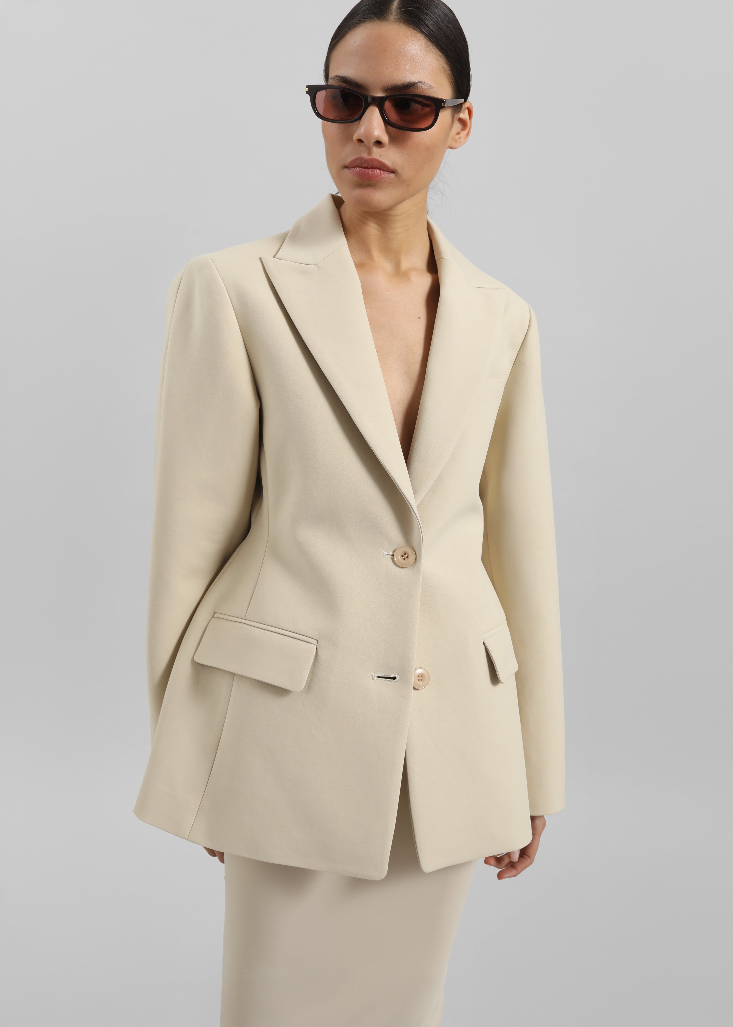 Colette Hourglass Blazer - Beige Colette Hourglass Blazer - Beige