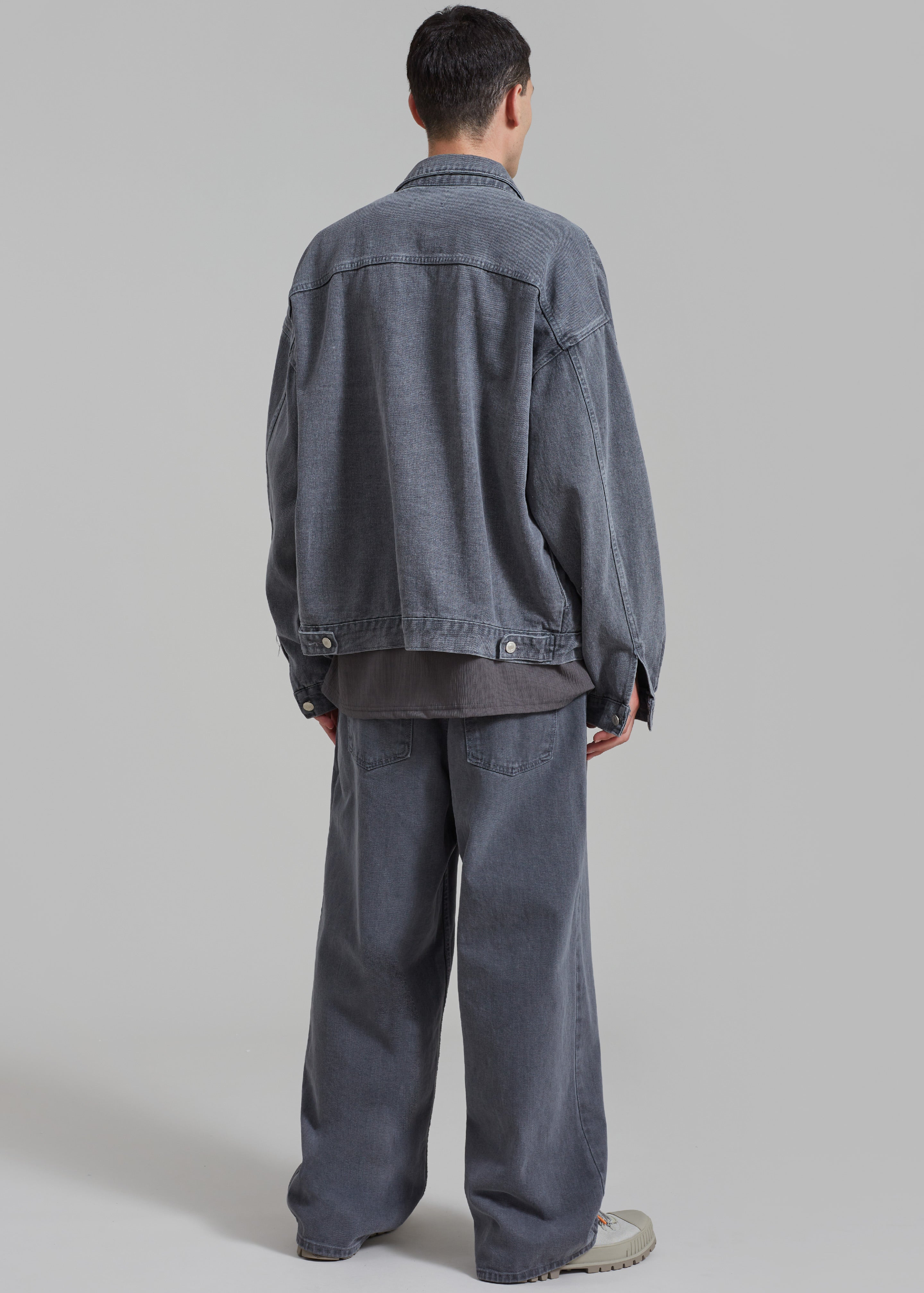 Connor Oversized Denim Jacket - Grey Wash - 6