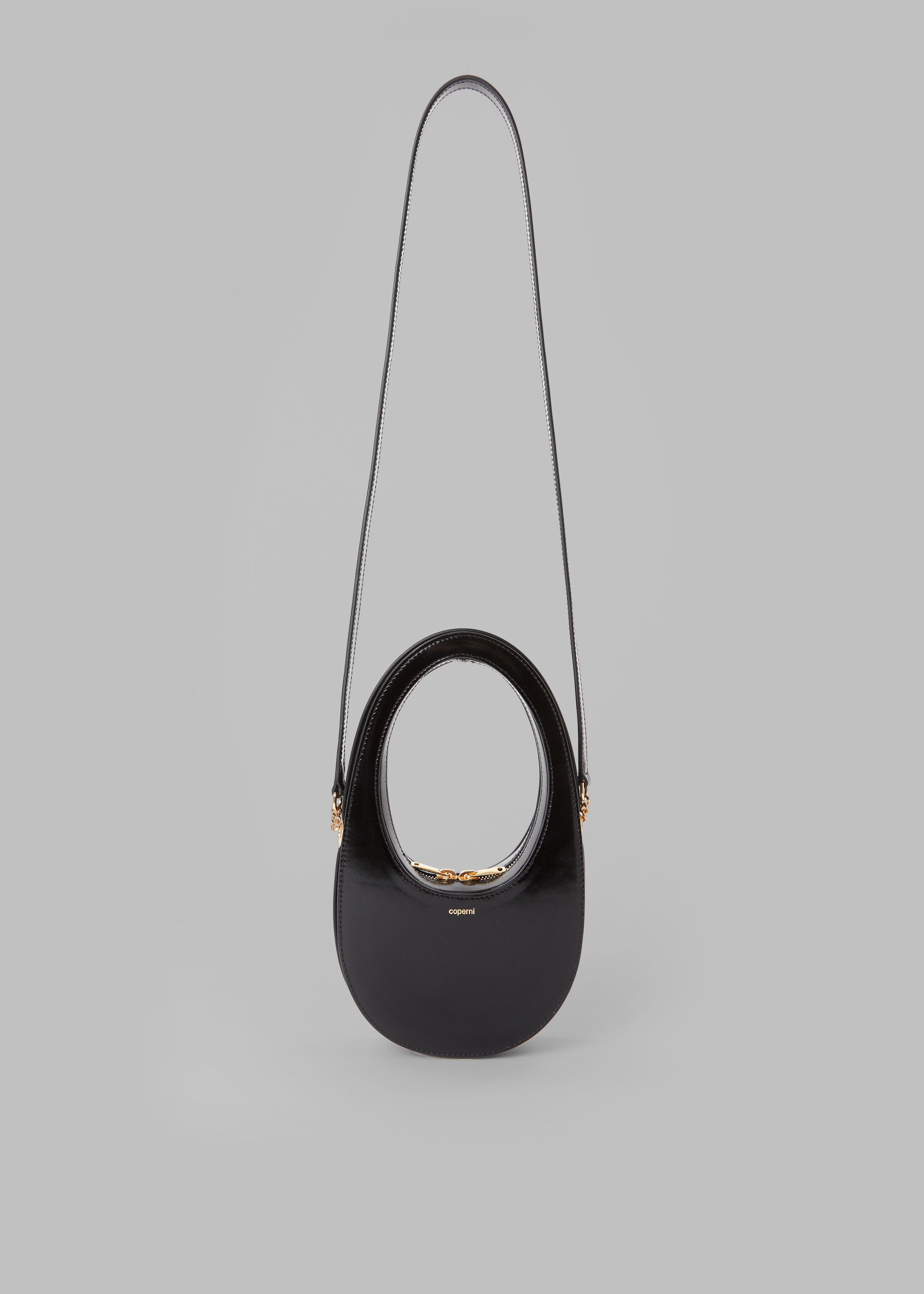 Coperni Crossbody Mini Swipe Bag - Black/Gold - 1