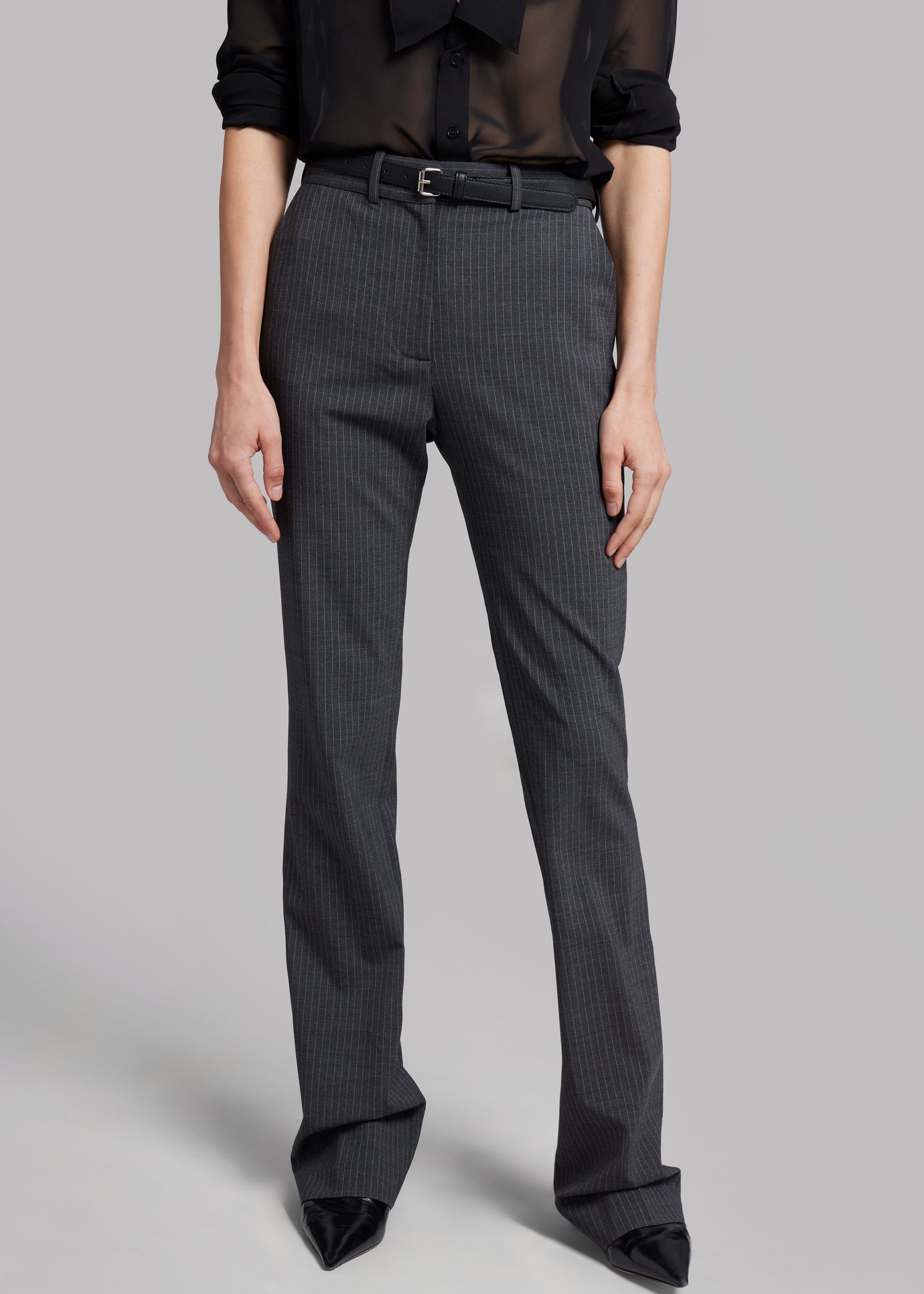 Coperni Straight Tailored Trousers - Grey - 1