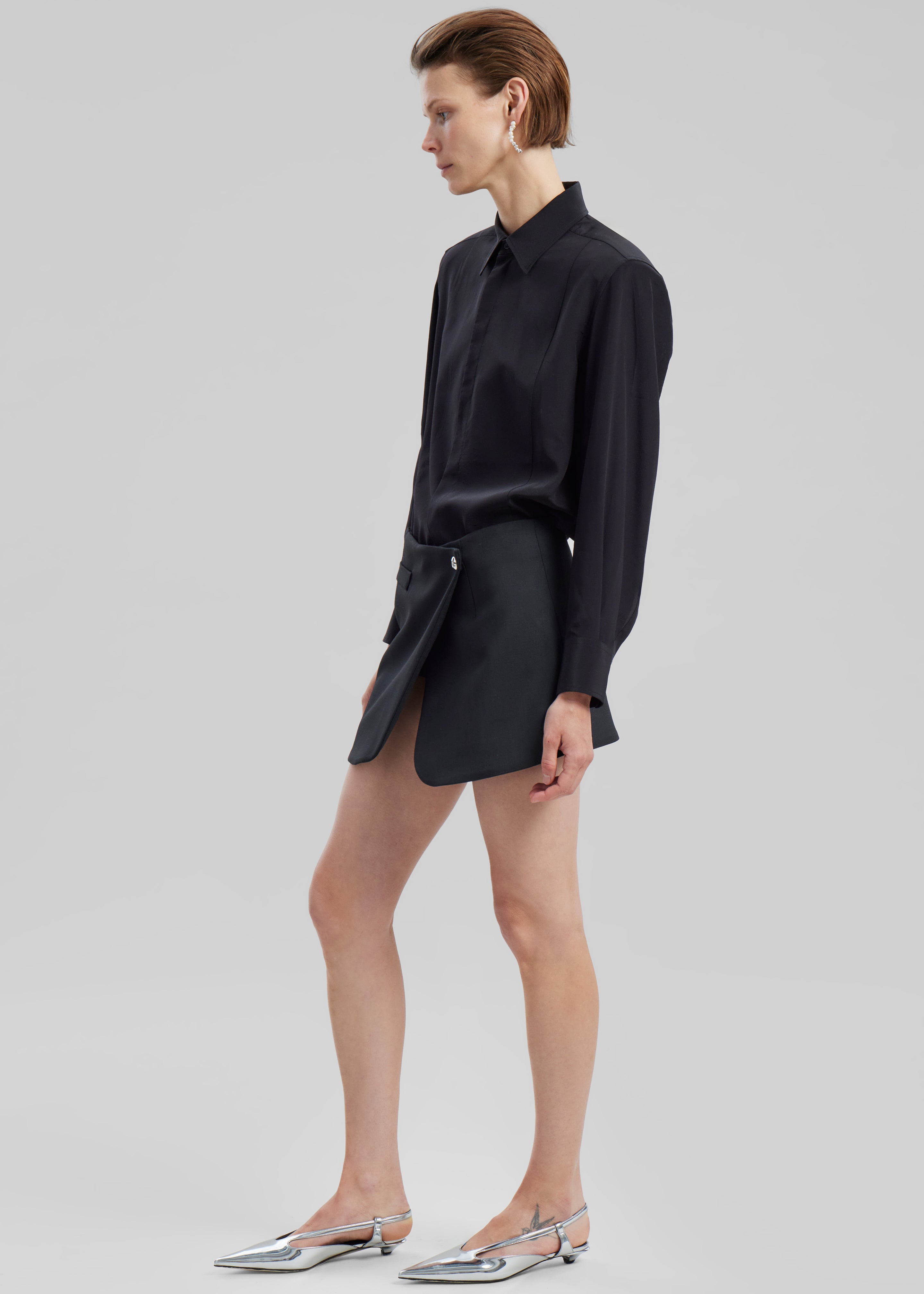Coperni Tailored Mini Skirt - Black - 3