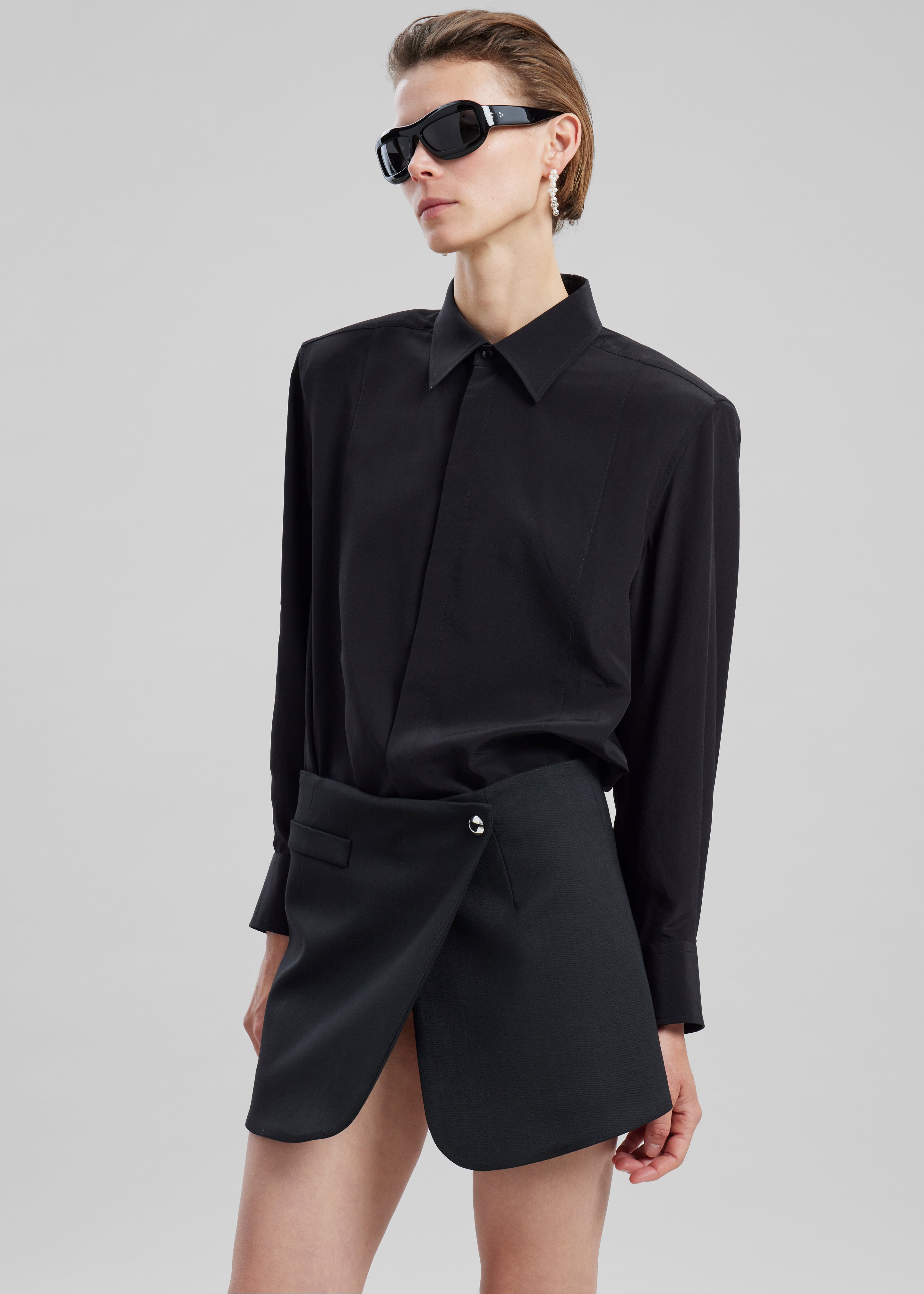 Coperni Tailored Mini Skirt - Black - 6