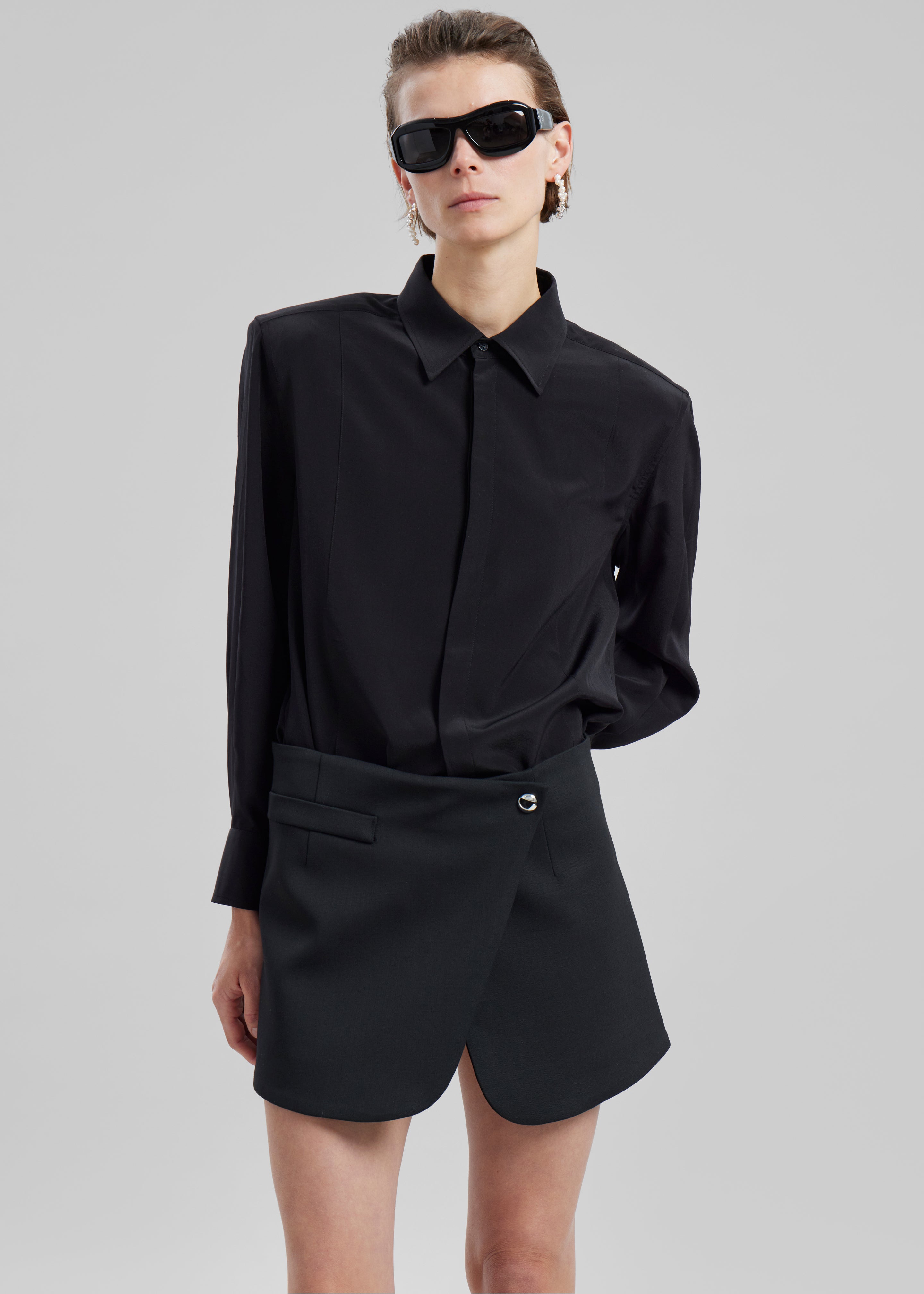 Coperni Tailored Mini Skirt - Black - 1