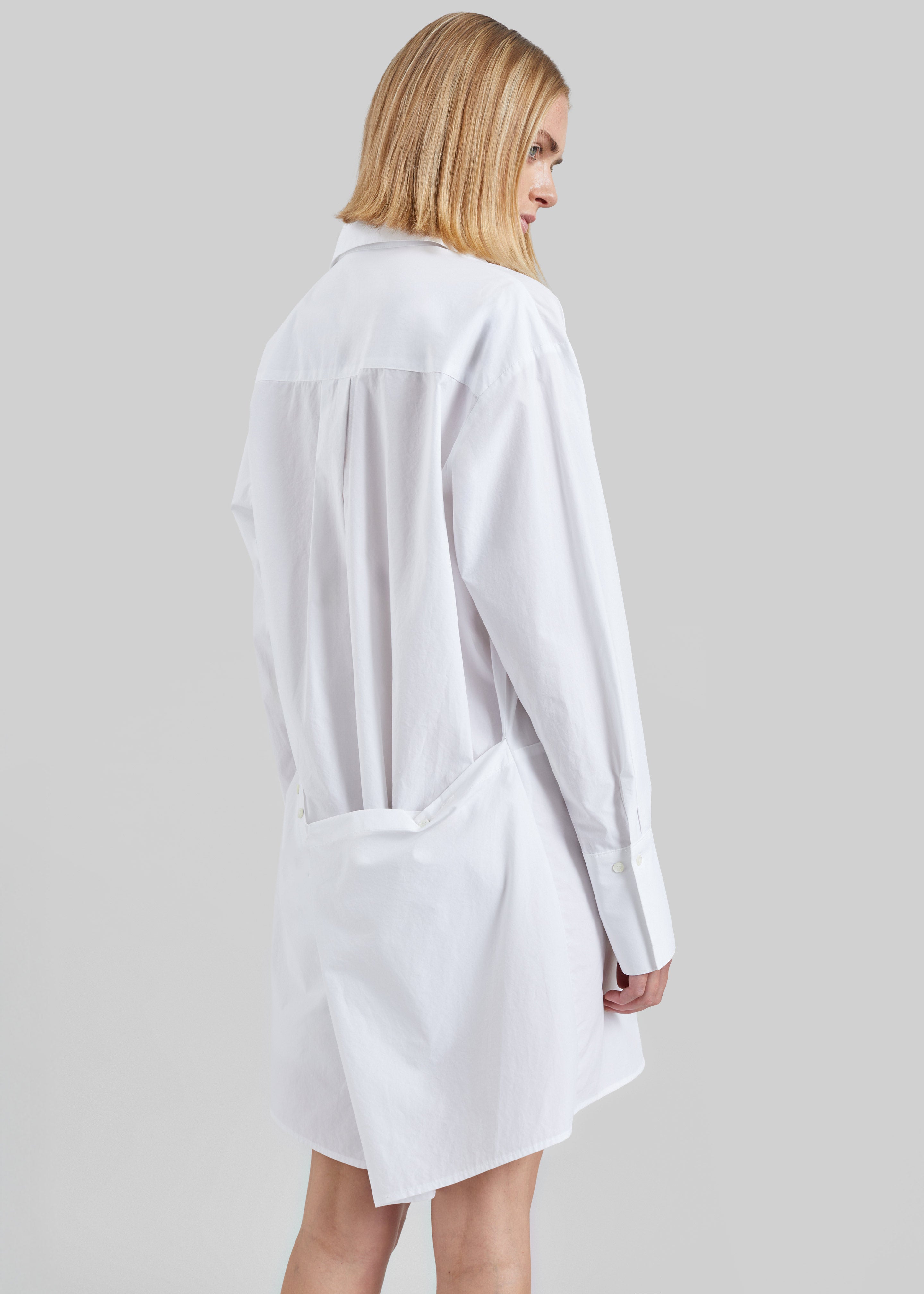 shirt dress white Corella Adjustable Back elegant dress designed for Sizes:US 18 L & M Pharmaceuticals Plus Size Women's Curvy