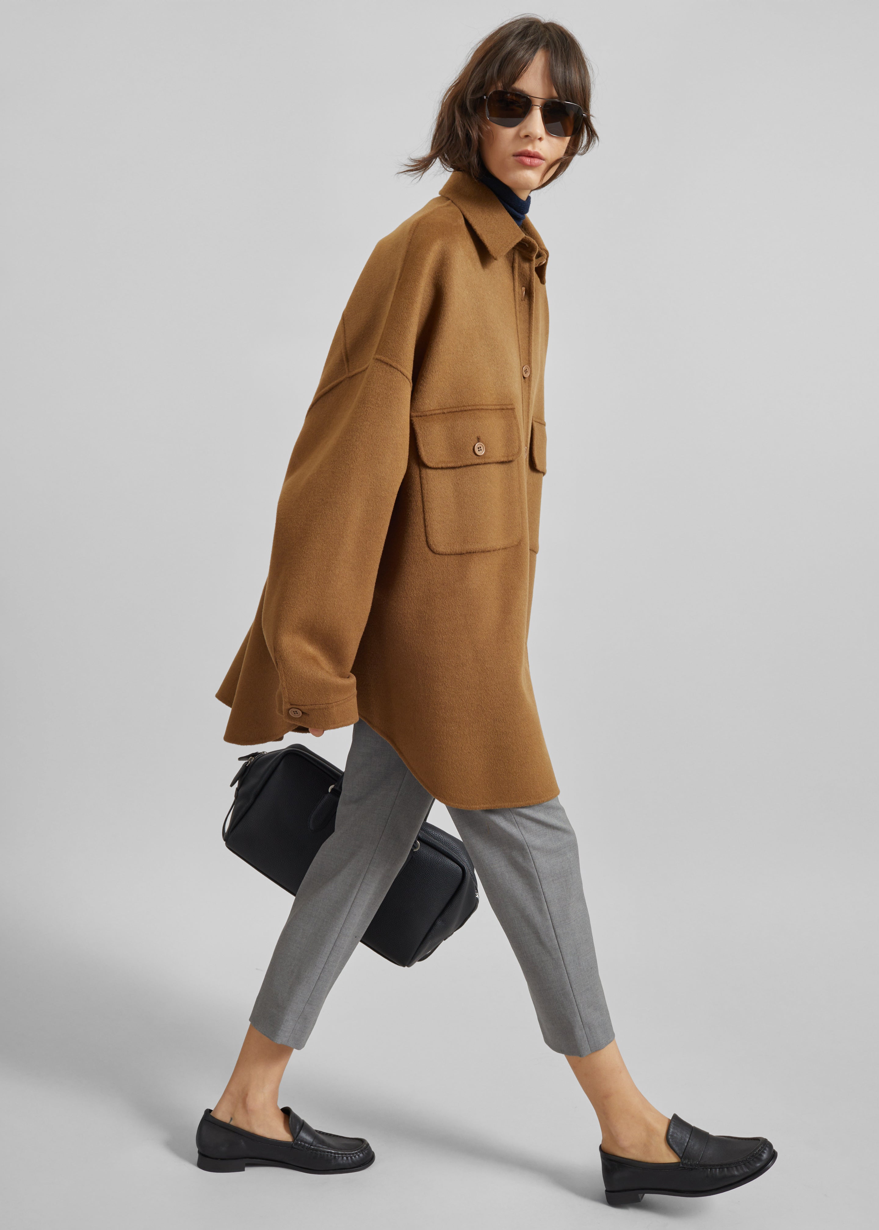 Dallas Wool Overshirt - Camel – The Frankie Shop