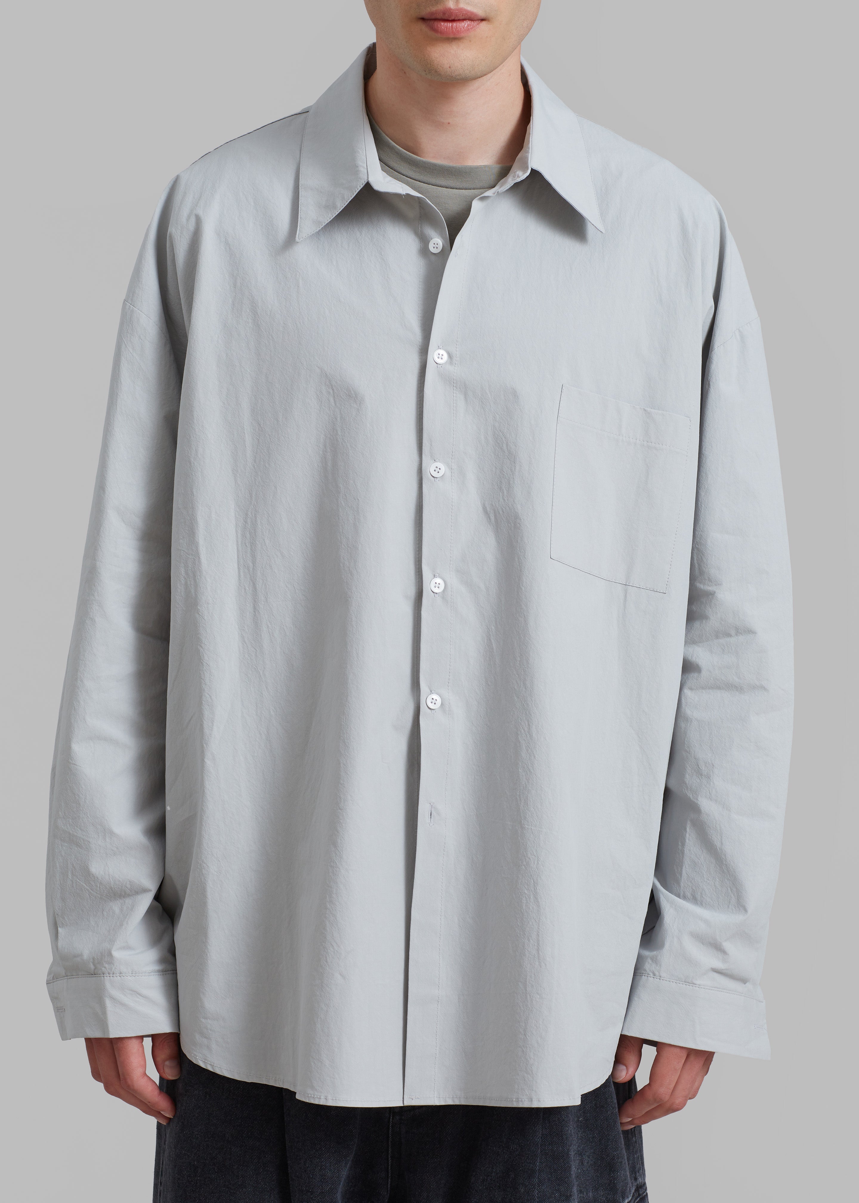 Darren Oversized Shirt - Grey - 5