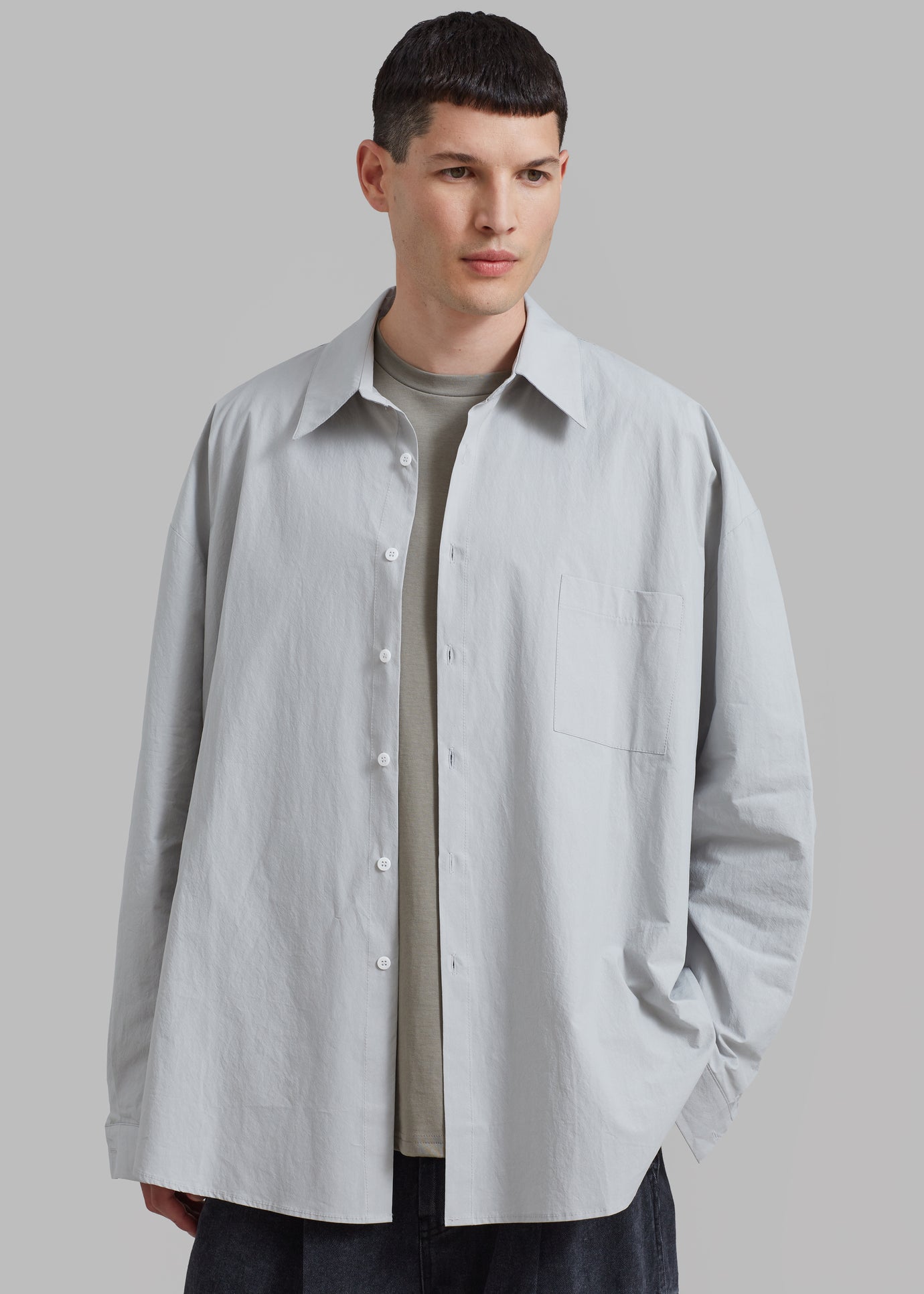 Darren Oversized Shirt - Grey - 1