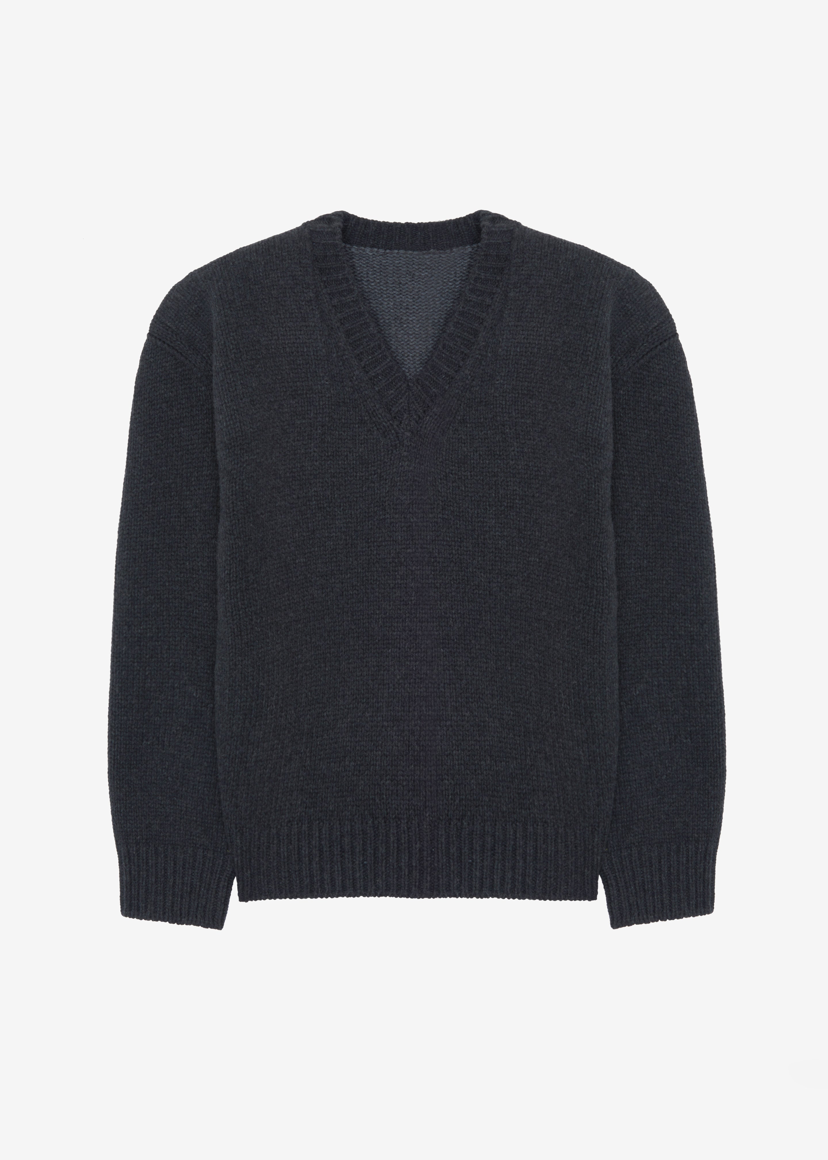 Edina Two Tone Wool Sweater - Charcoal - 11
