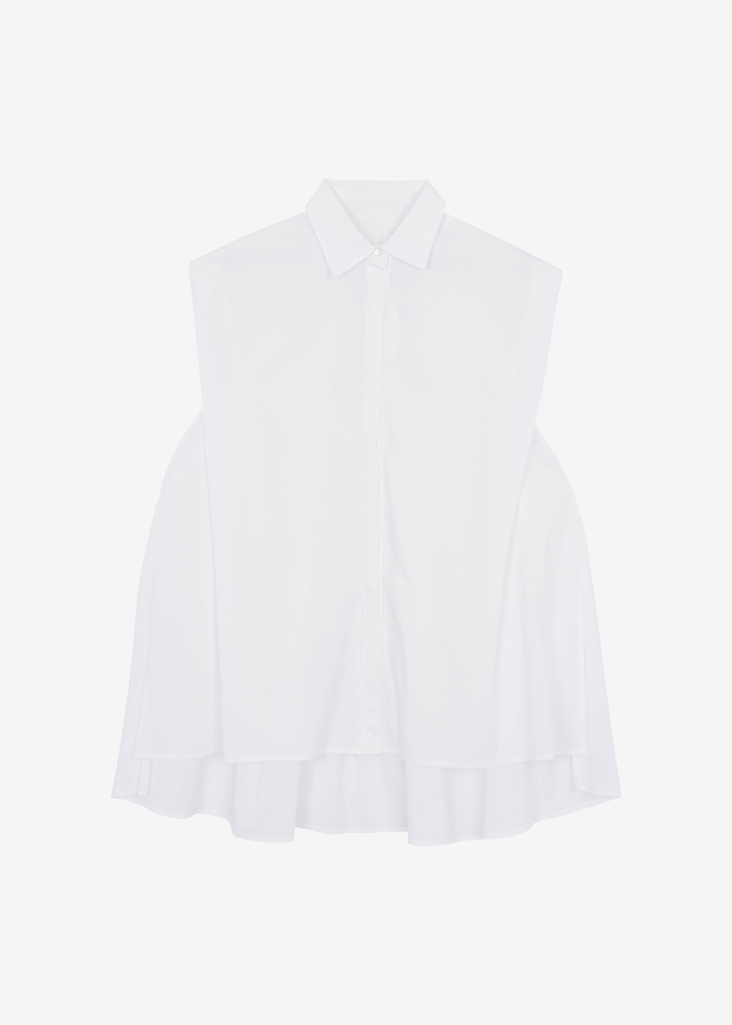 Ellen Sleeveless Button Down Shirt - White - 8