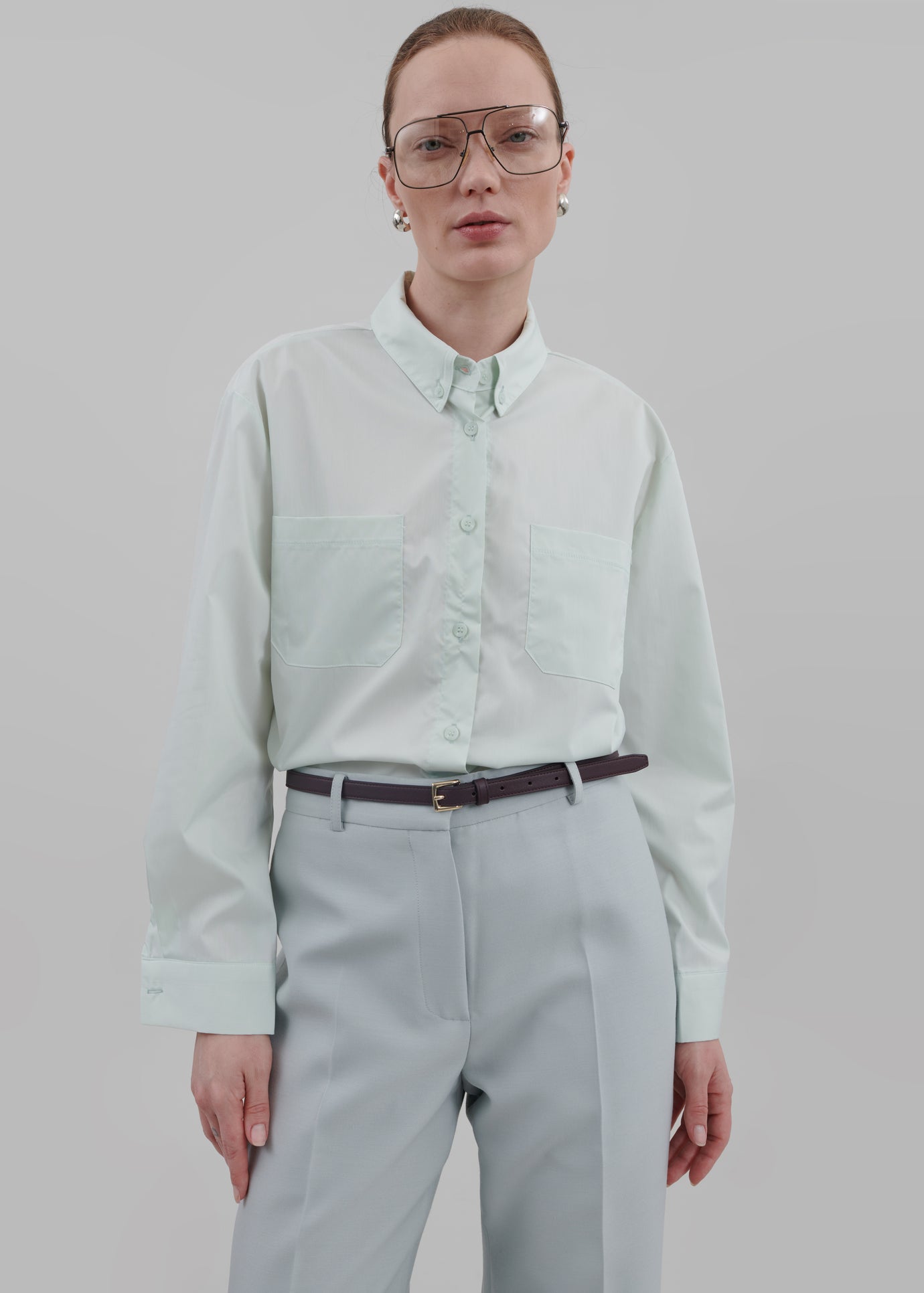 Elodie Button Up Shirt - Mint - 1