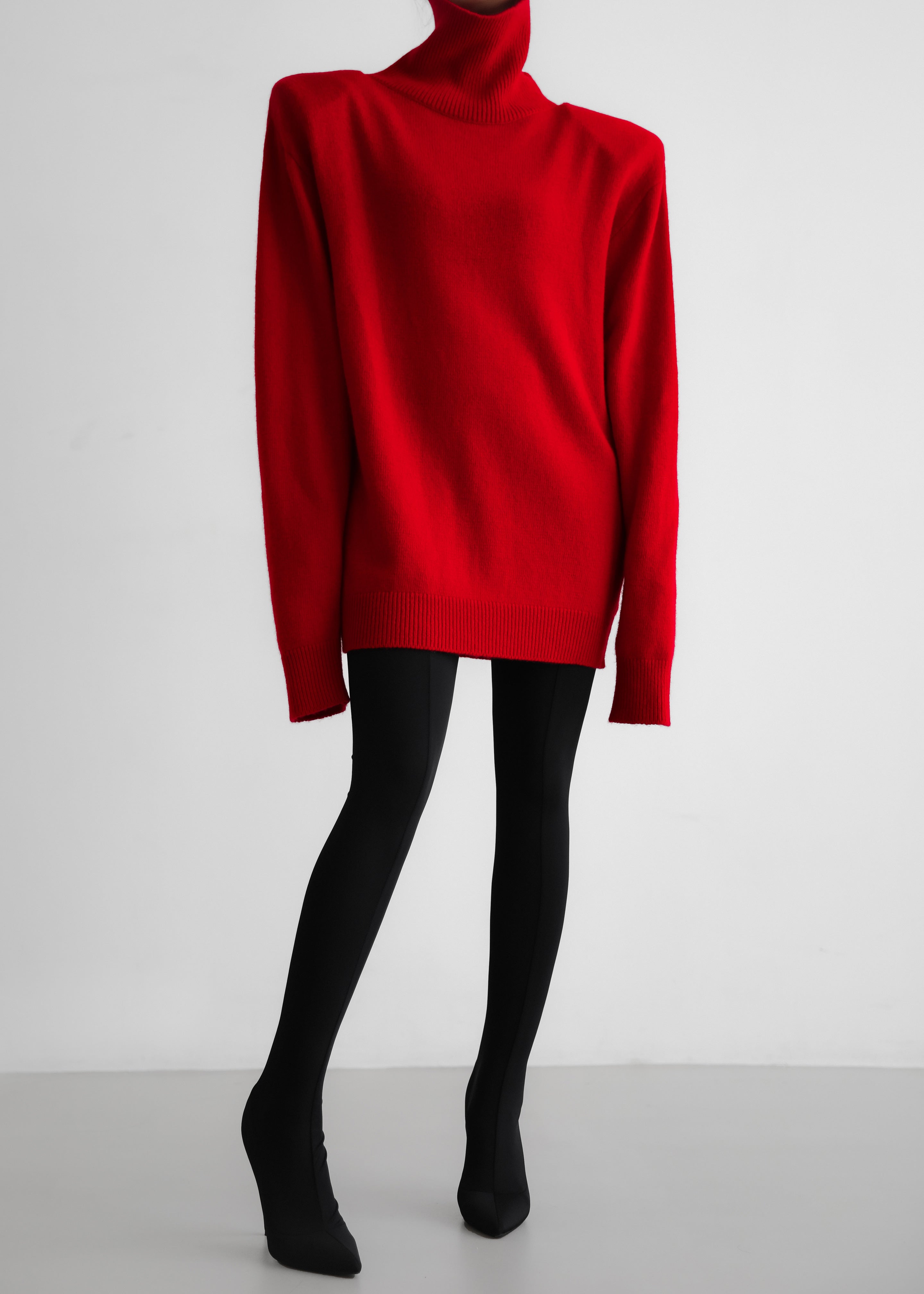 Emilia Mini Padded Sweater Dress - Red – The Frankie Shop