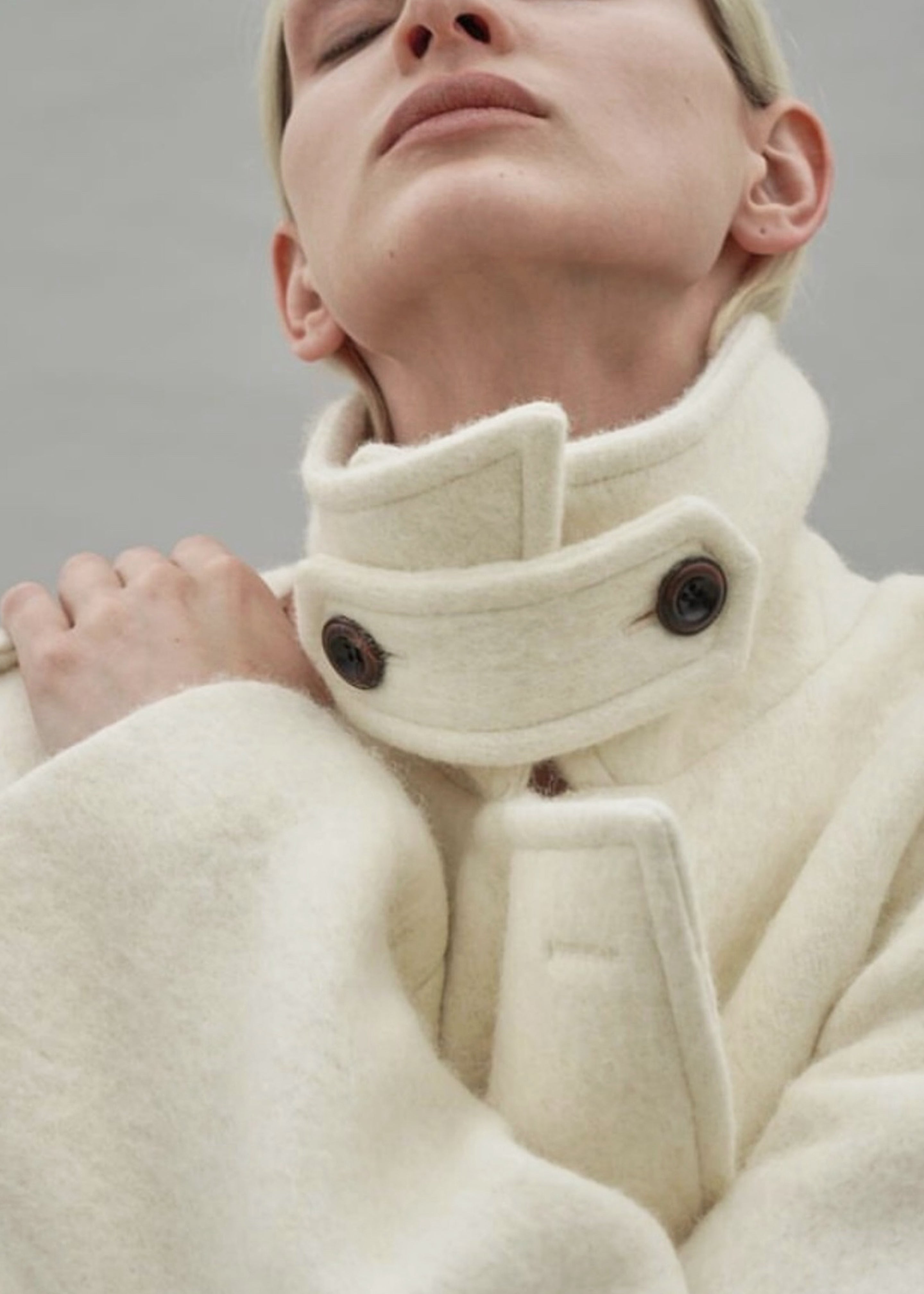 Esmae Wool Coat - White - 12