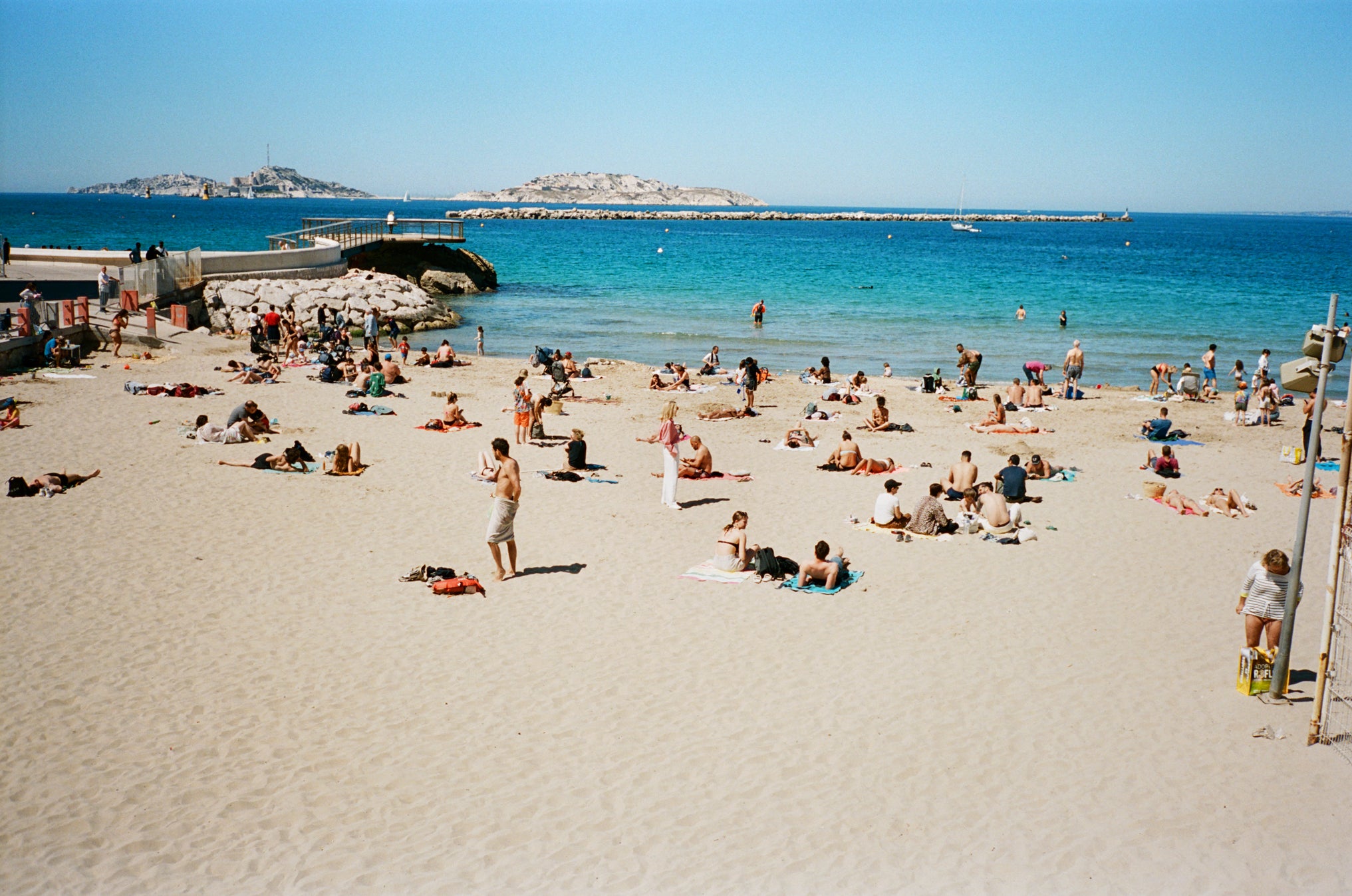 The beach of Marseille.