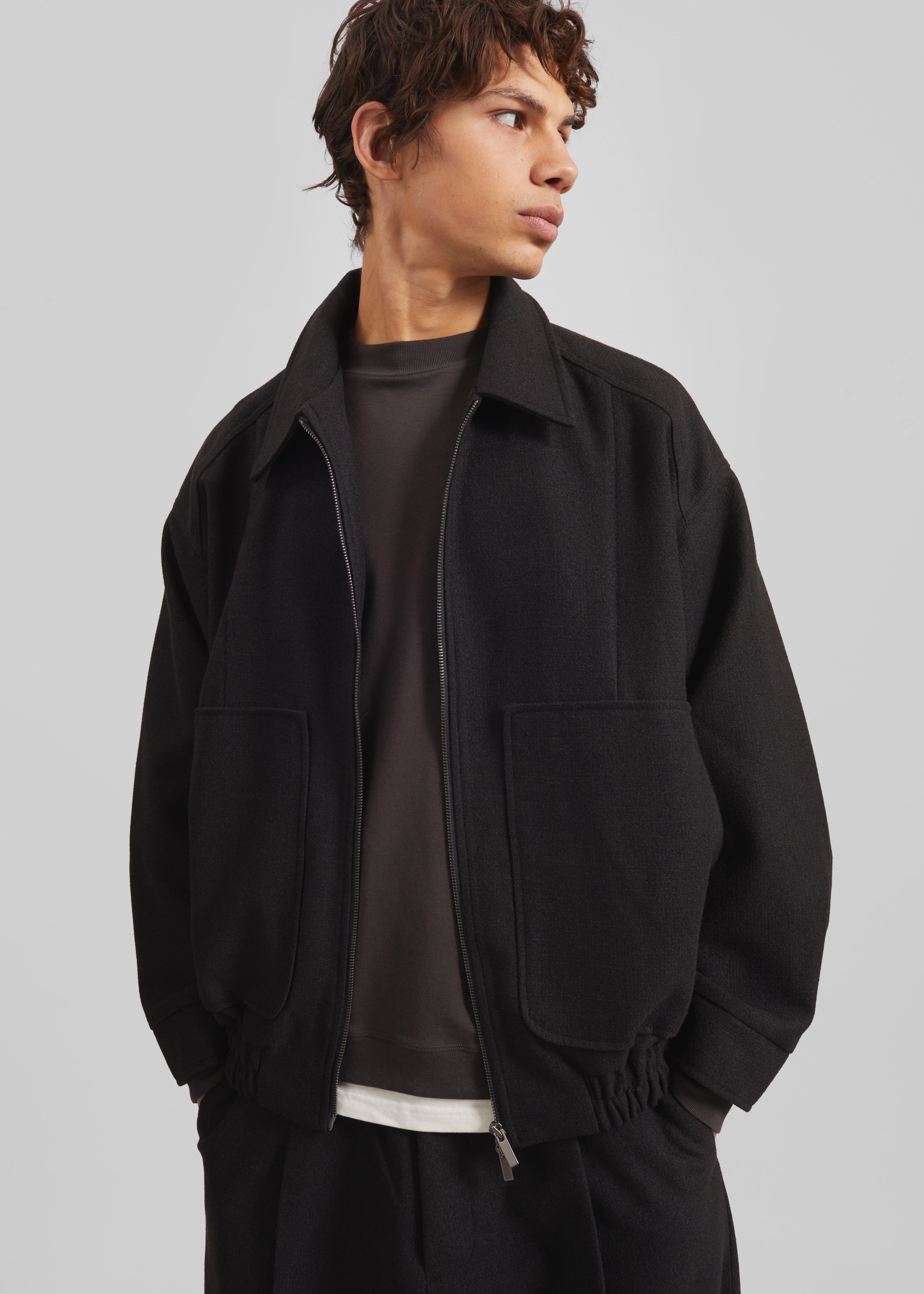 Felix Wool Blend Jacket - Black – The Frankie Shop