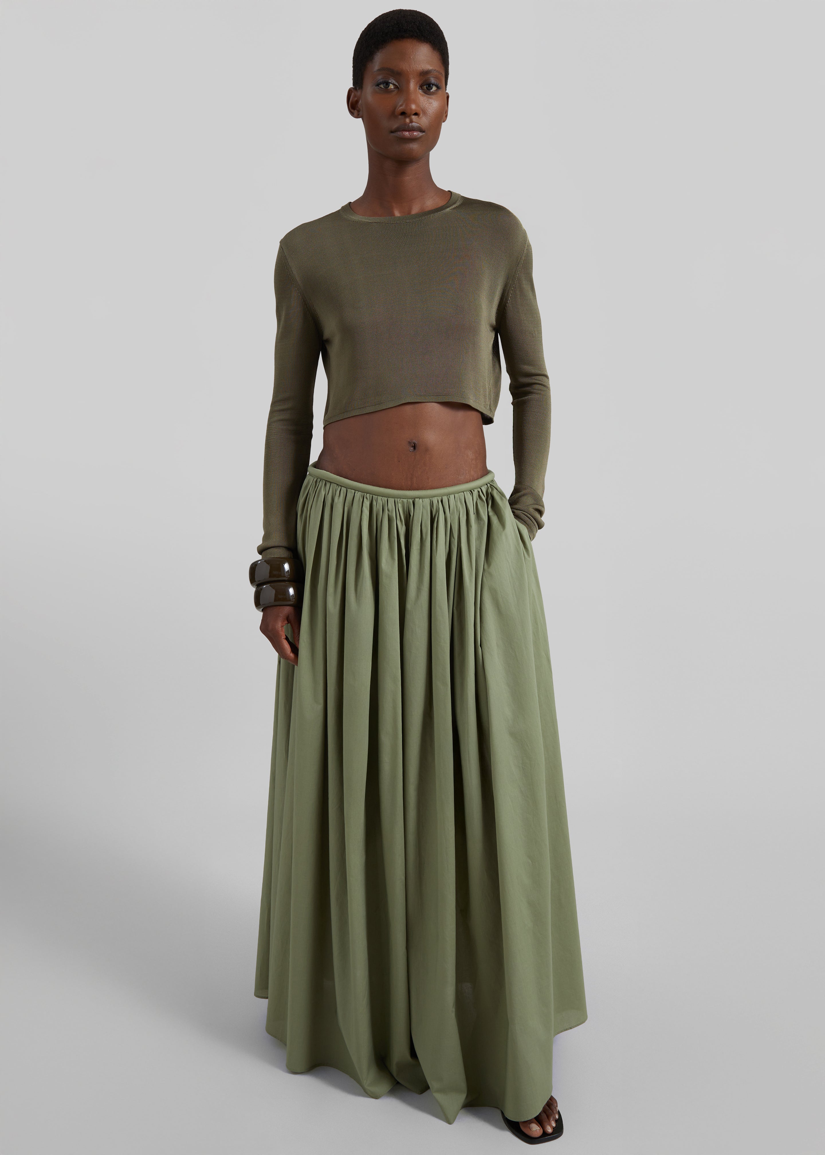 Gaeta Wide Corded Waistband Culottes - Sage – The Frankie Shop