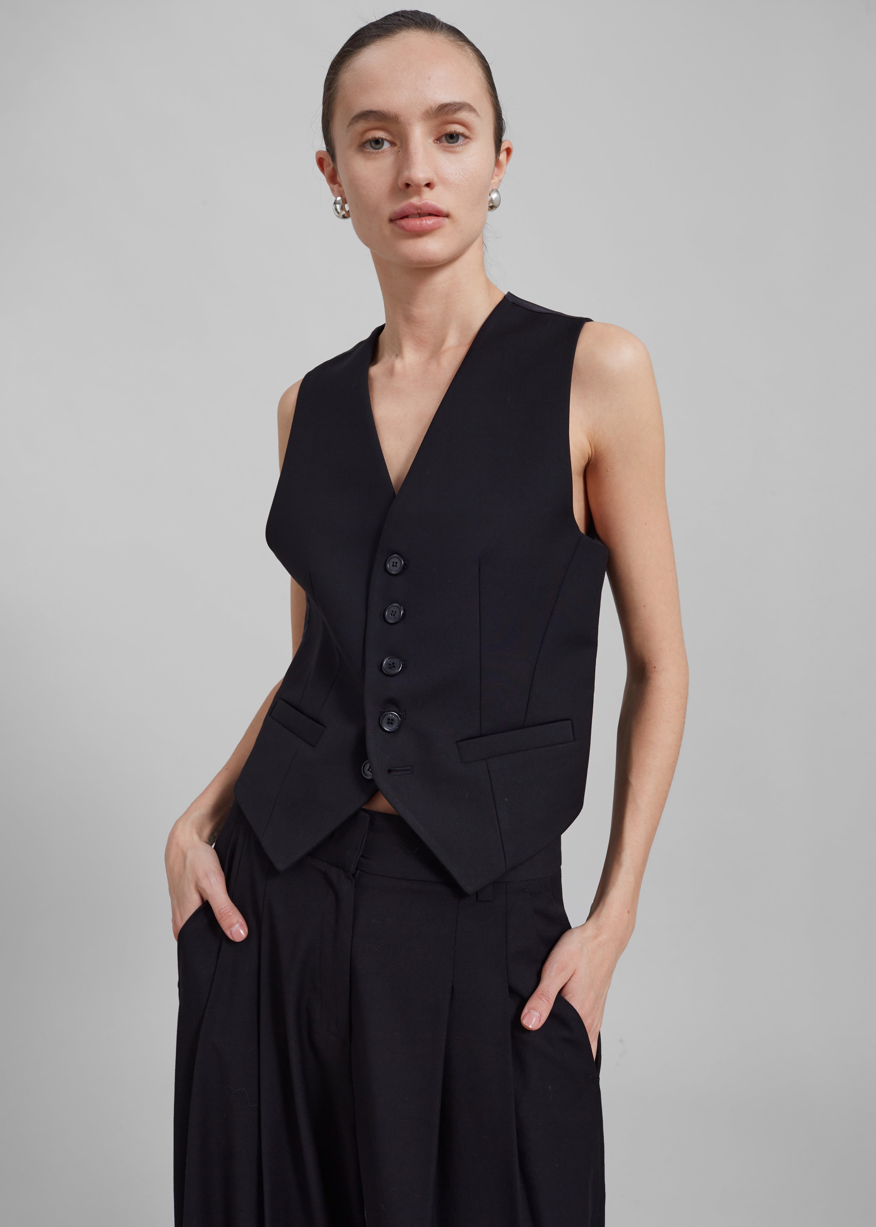 Gelso Waistcoat Black – The Frankie Shop