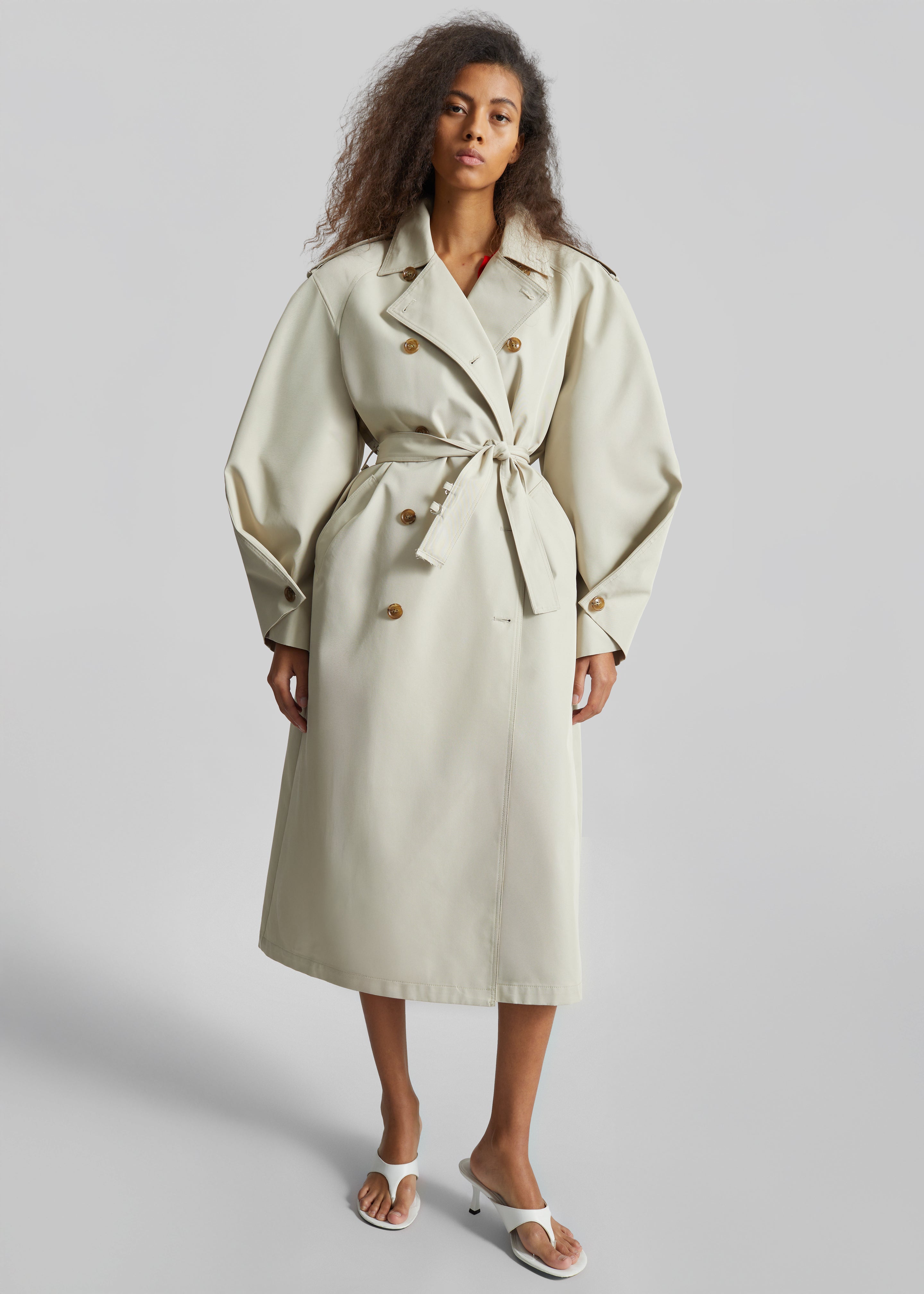 Genoa Padded Trench Coat - Beige – The Frankie Shop