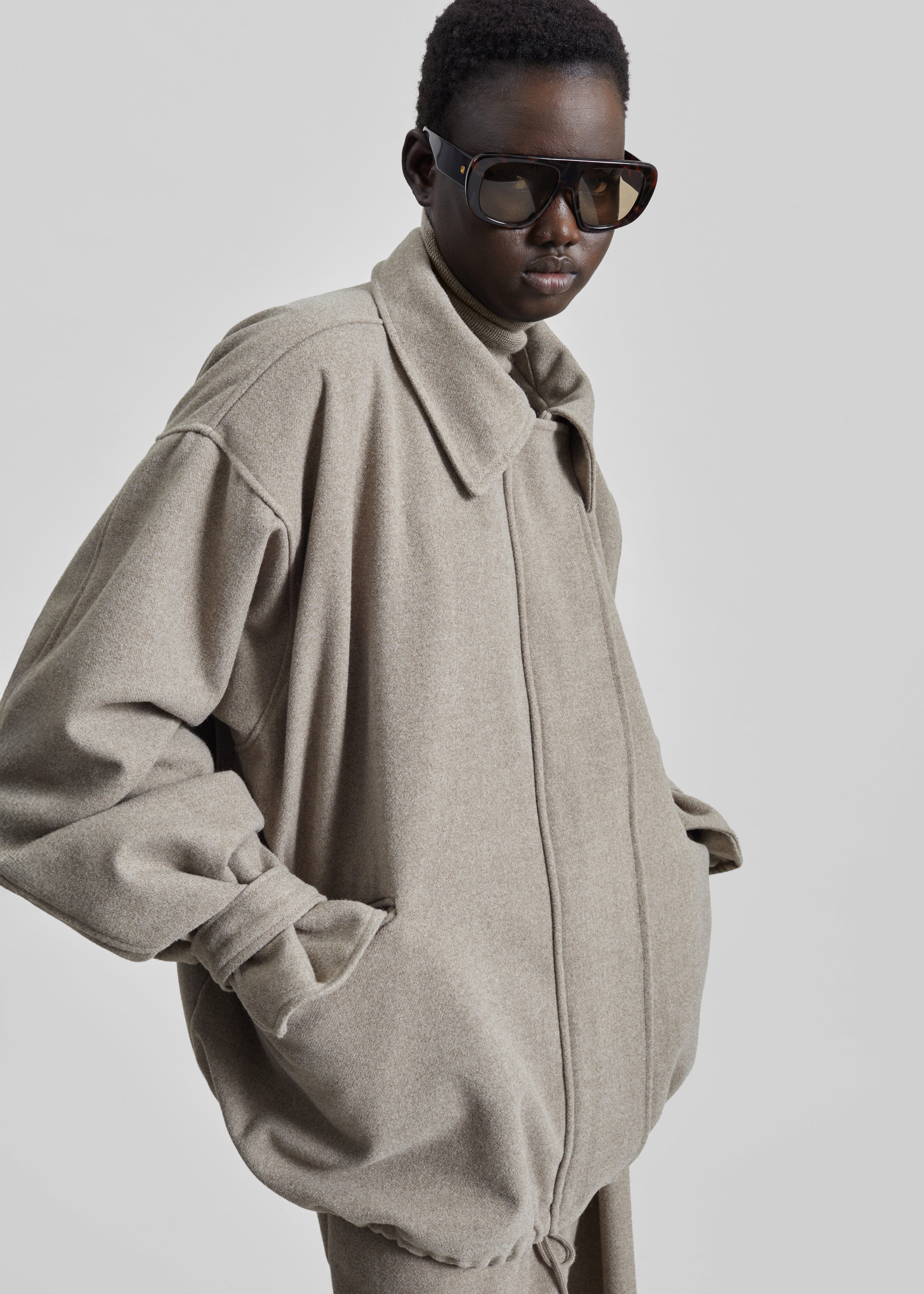Hemavan Faux Fur Lined Jacket - Taupe – The Frankie Shop
