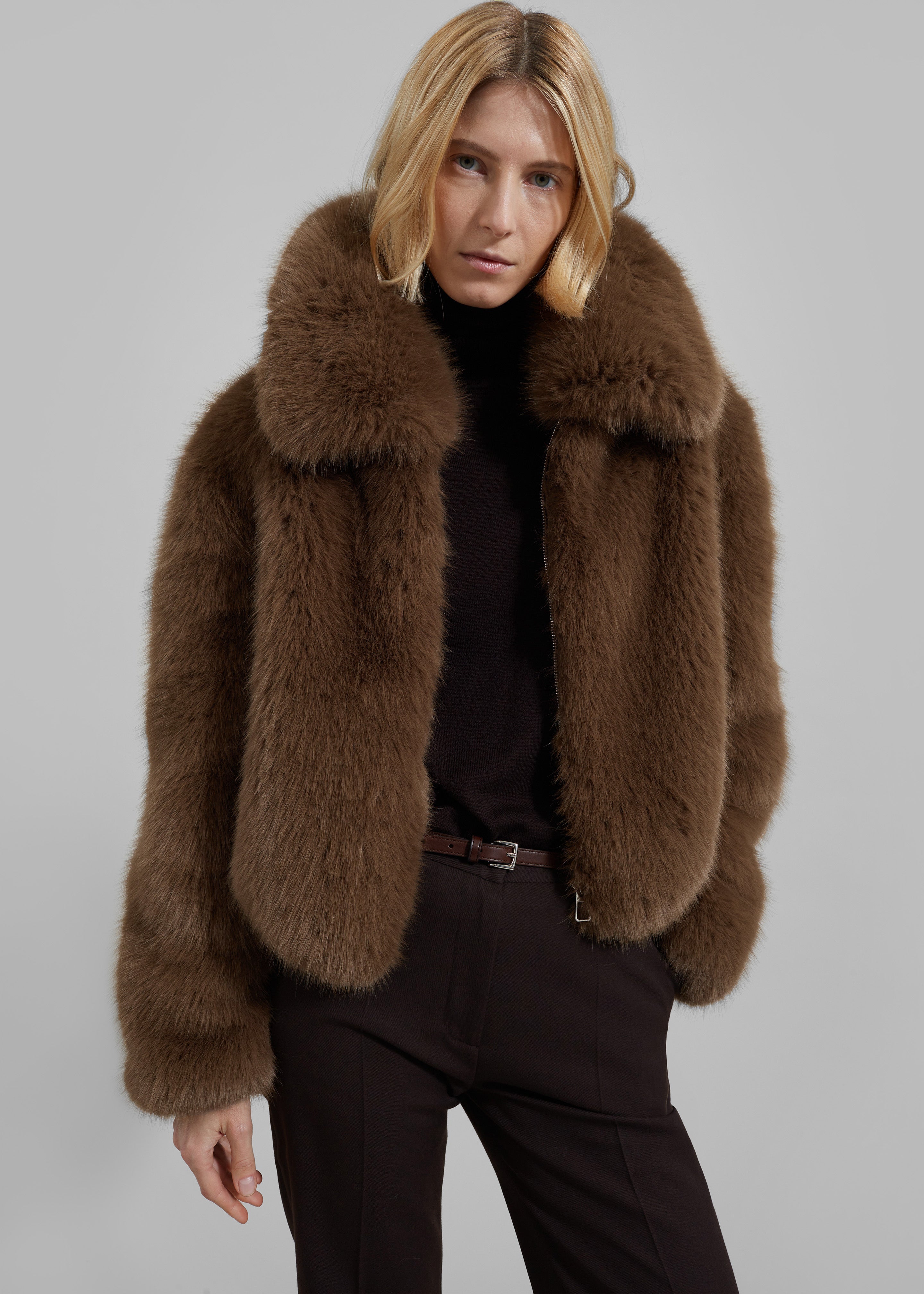 Faux fur puffer online