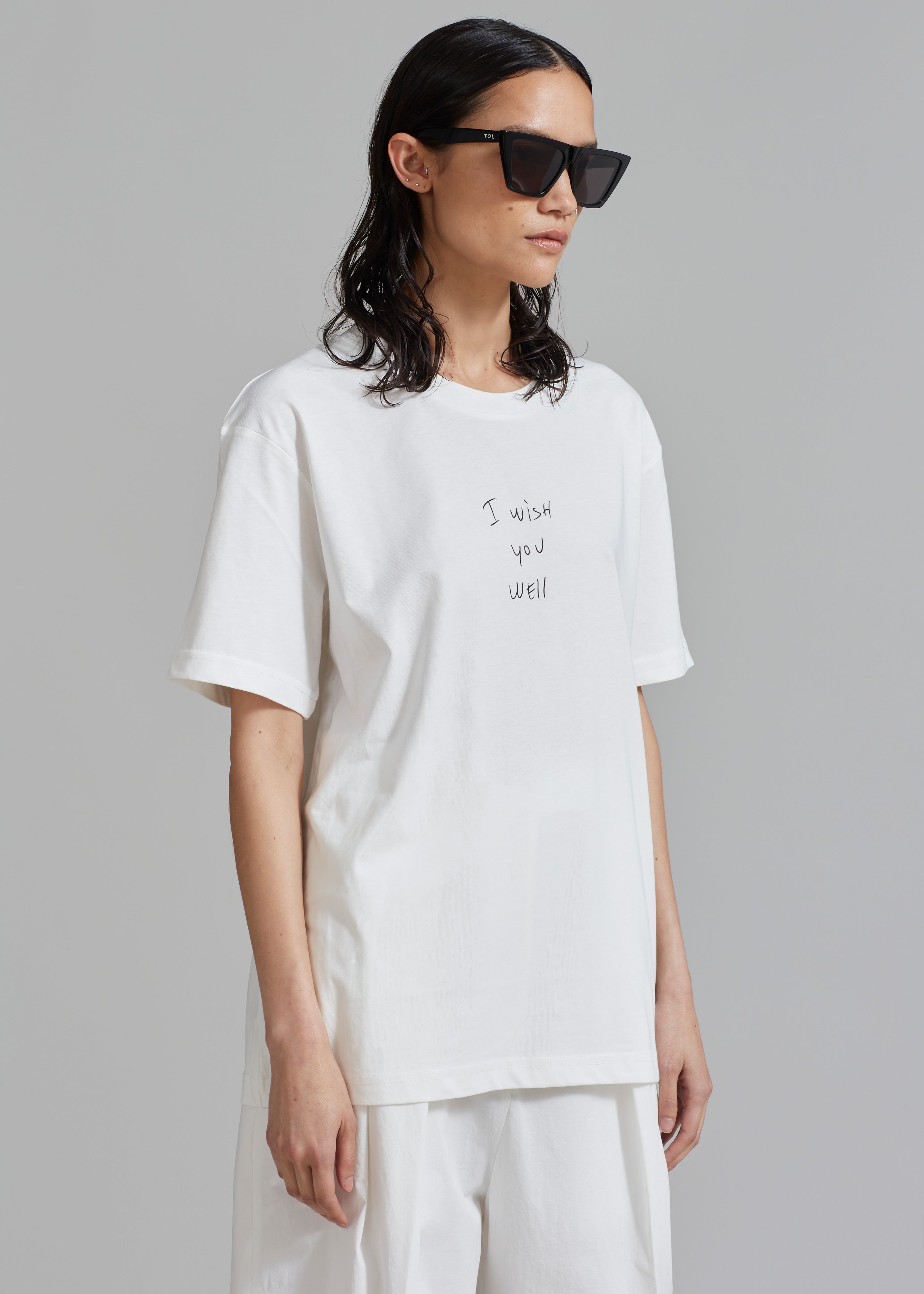 The Frankie Shop x Thomas Lélu Slope T-Shirt - Off White/Black - 8