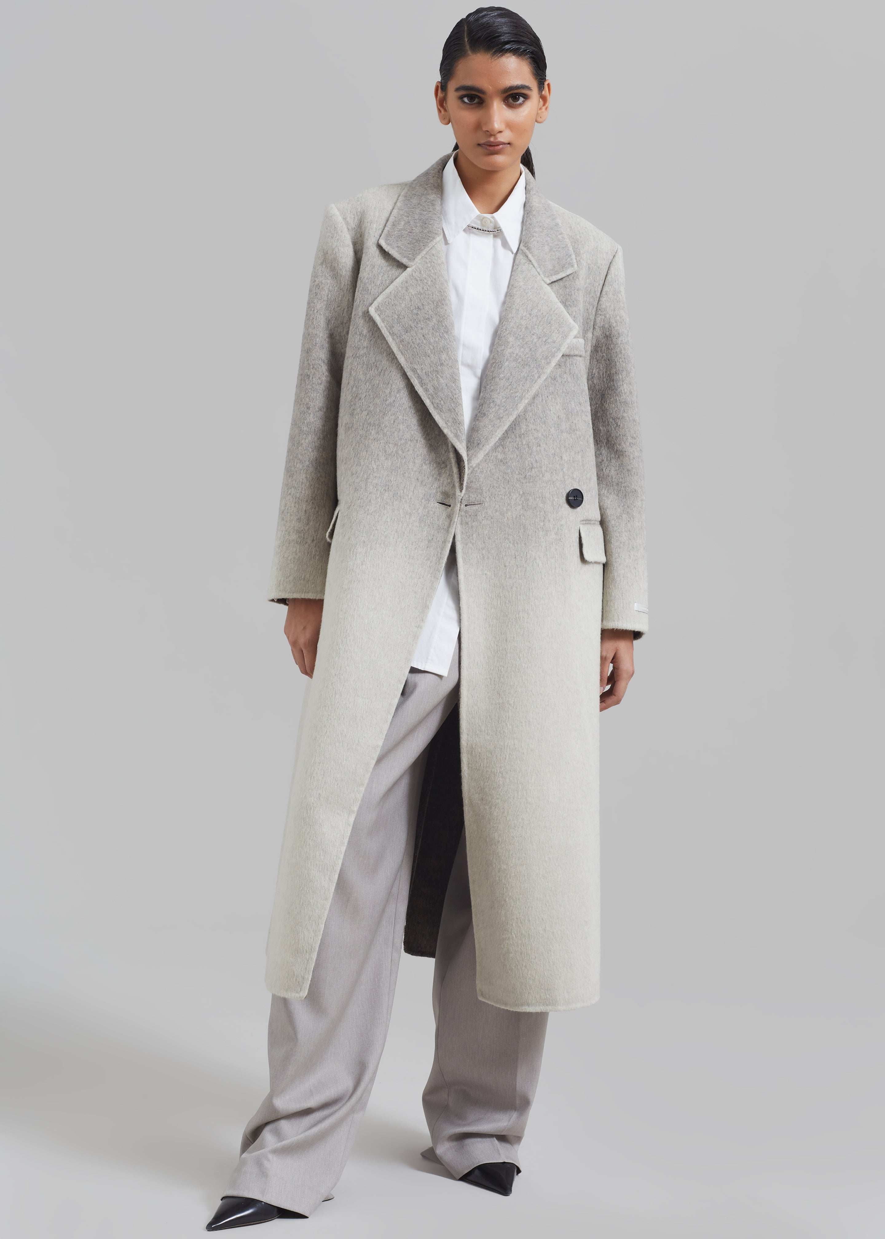 Imani Ombre Wool Coat - Grey - 9