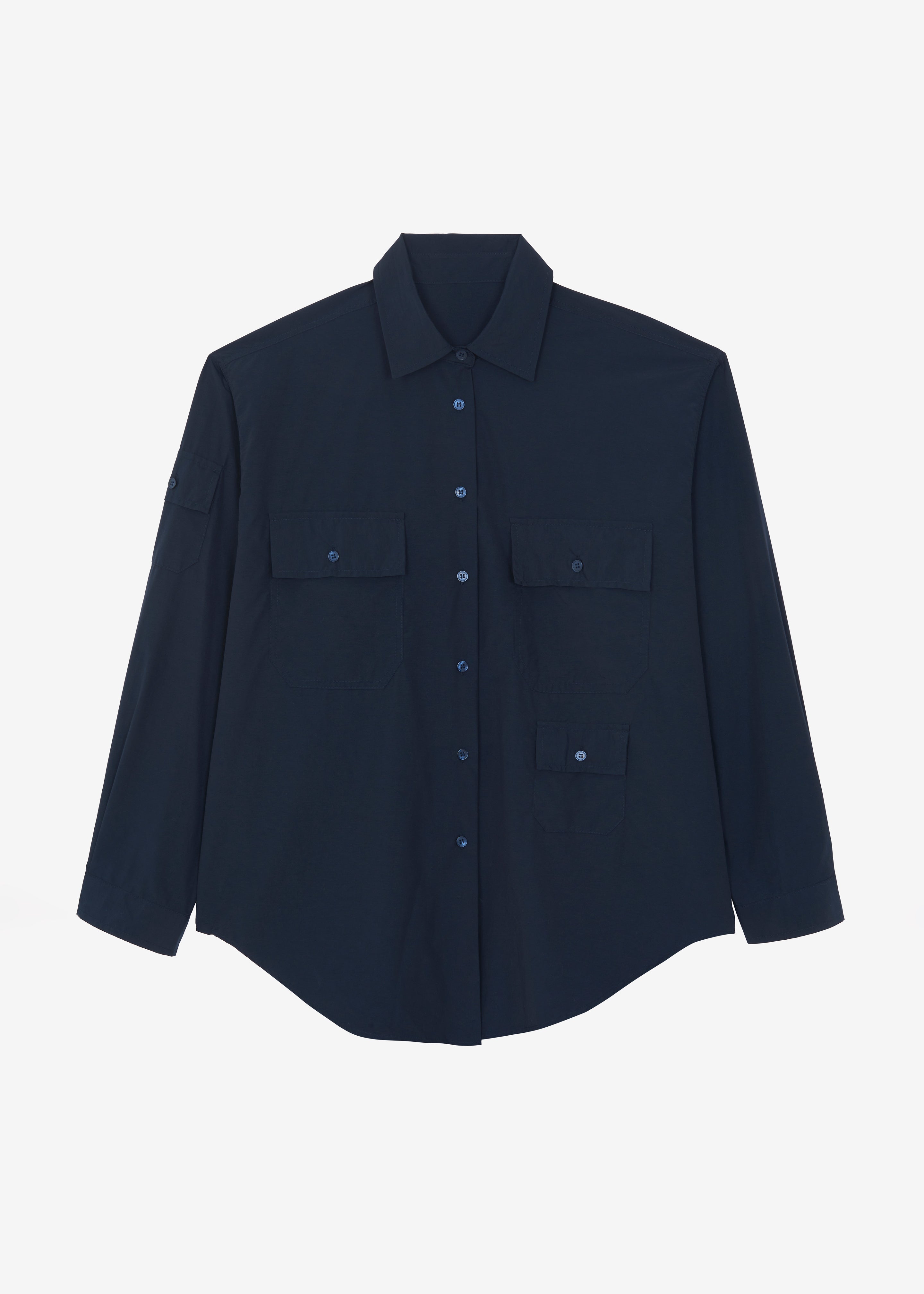 Jana Cargo Button Up Shirt - Navy - 11