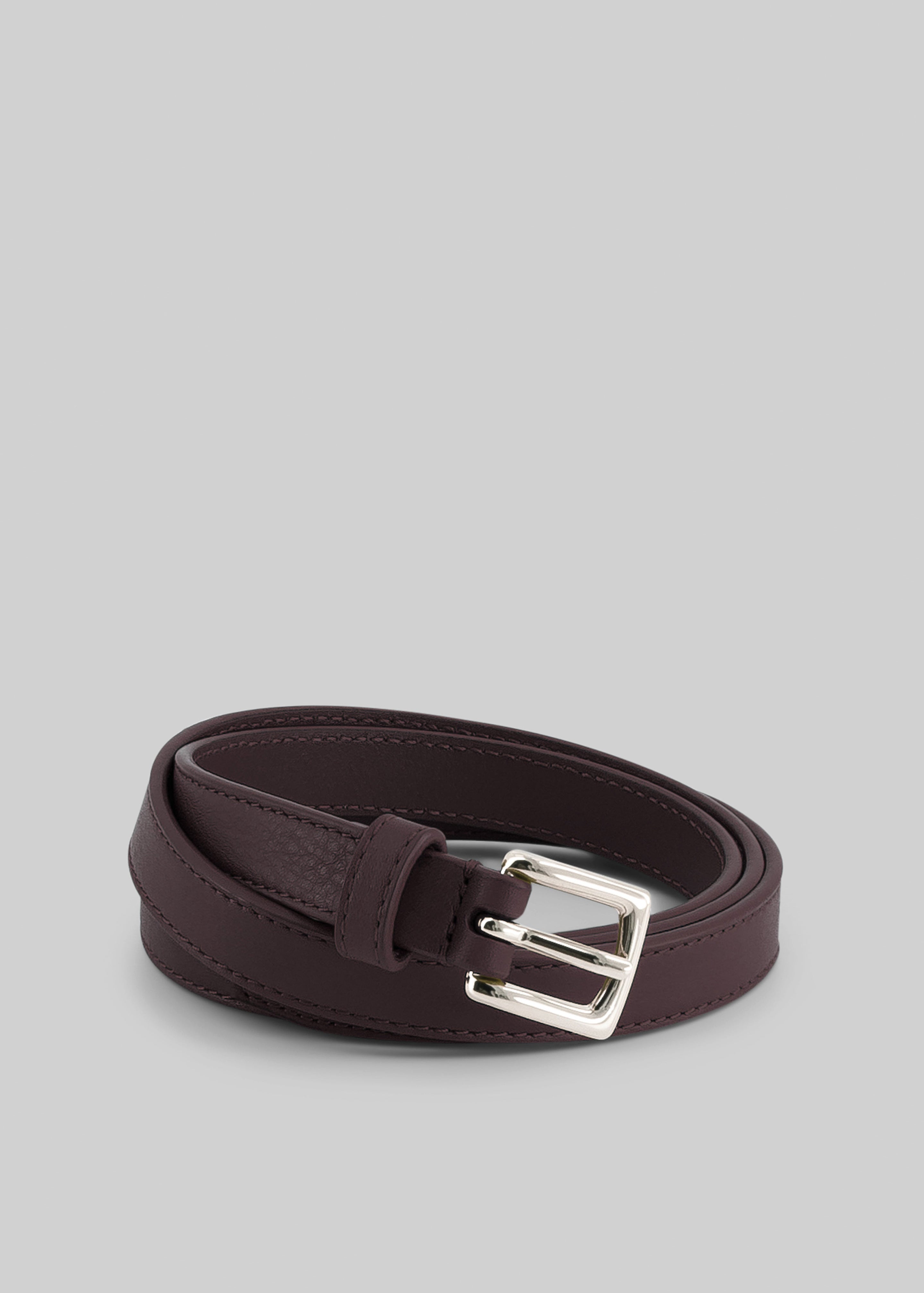Jessie Leather Belt - Plum – The Frankie Shop display picture 2