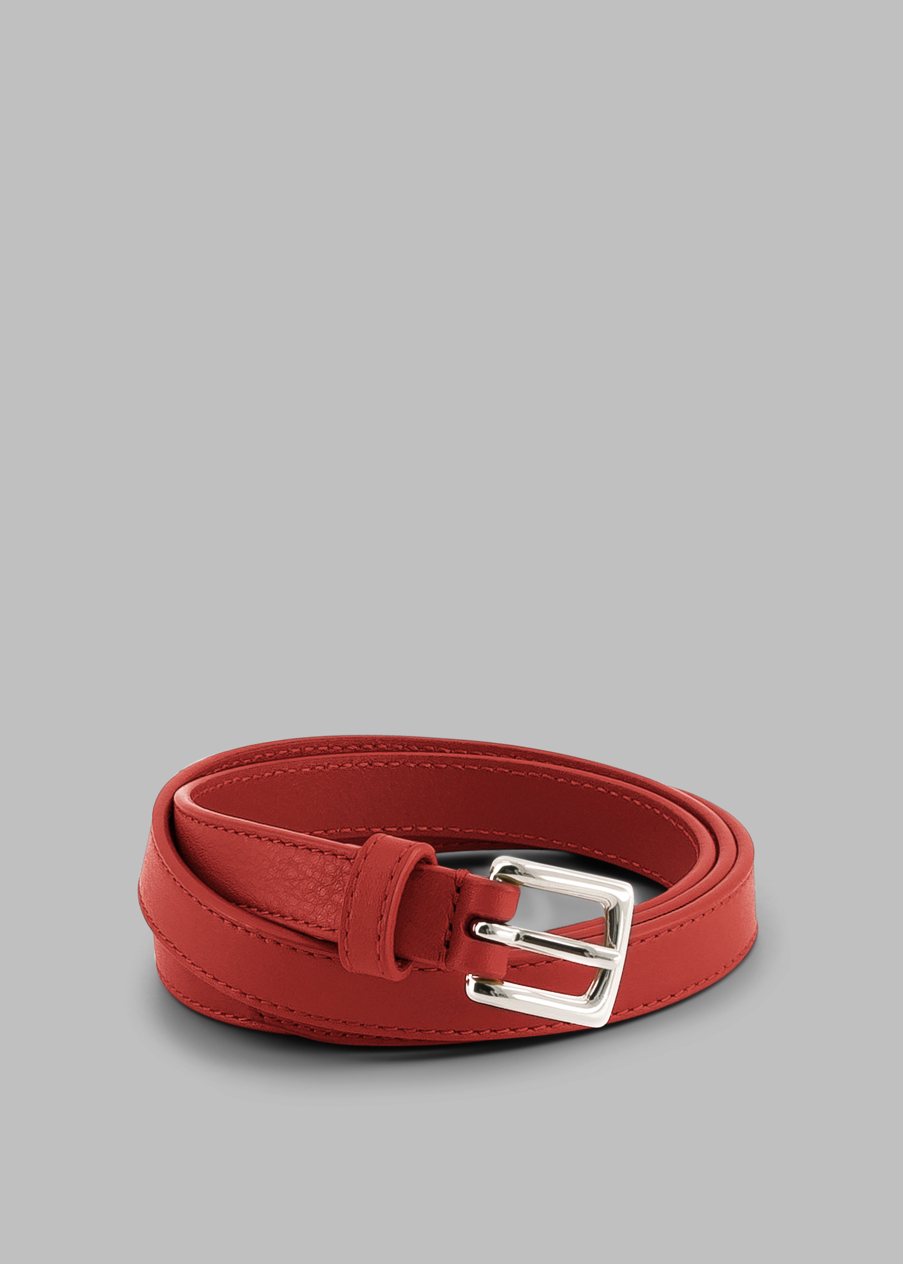 Jessie Leather Belt - Red - 1
