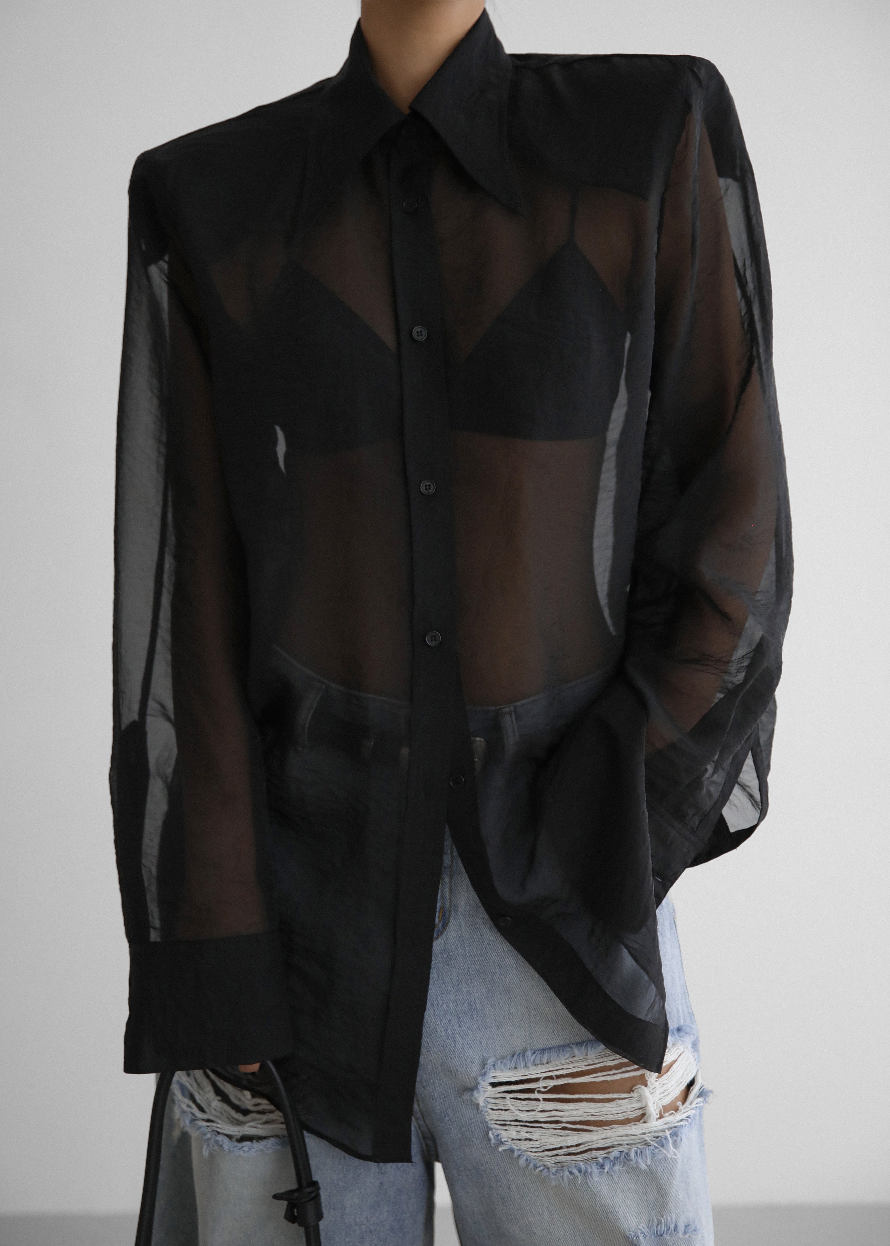 Jolene Semi Sheer Shirt Jolene Semi Sheer Shirt