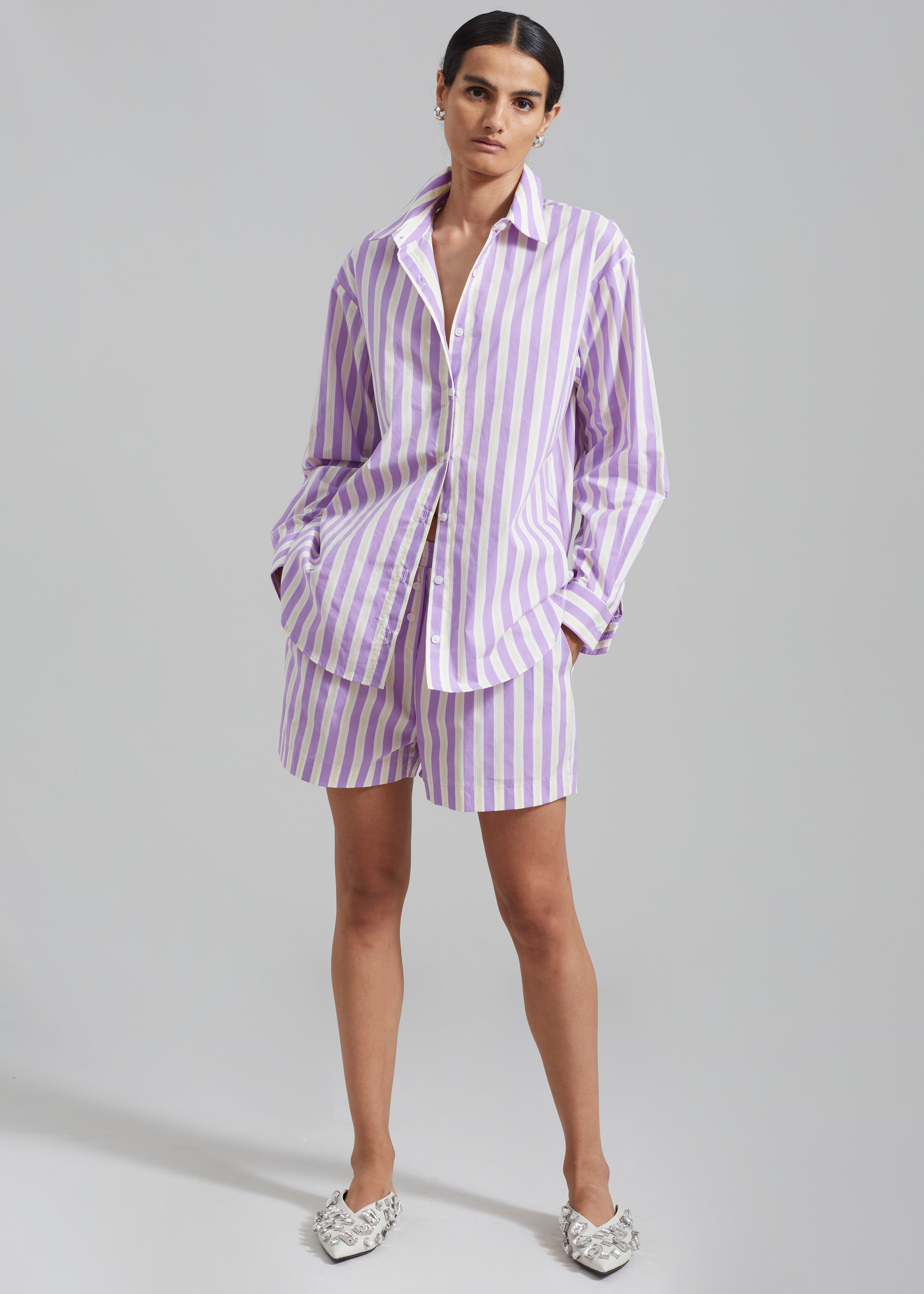 Juno Boxer Shorts - Violet Stripe – The Frankie Shop
