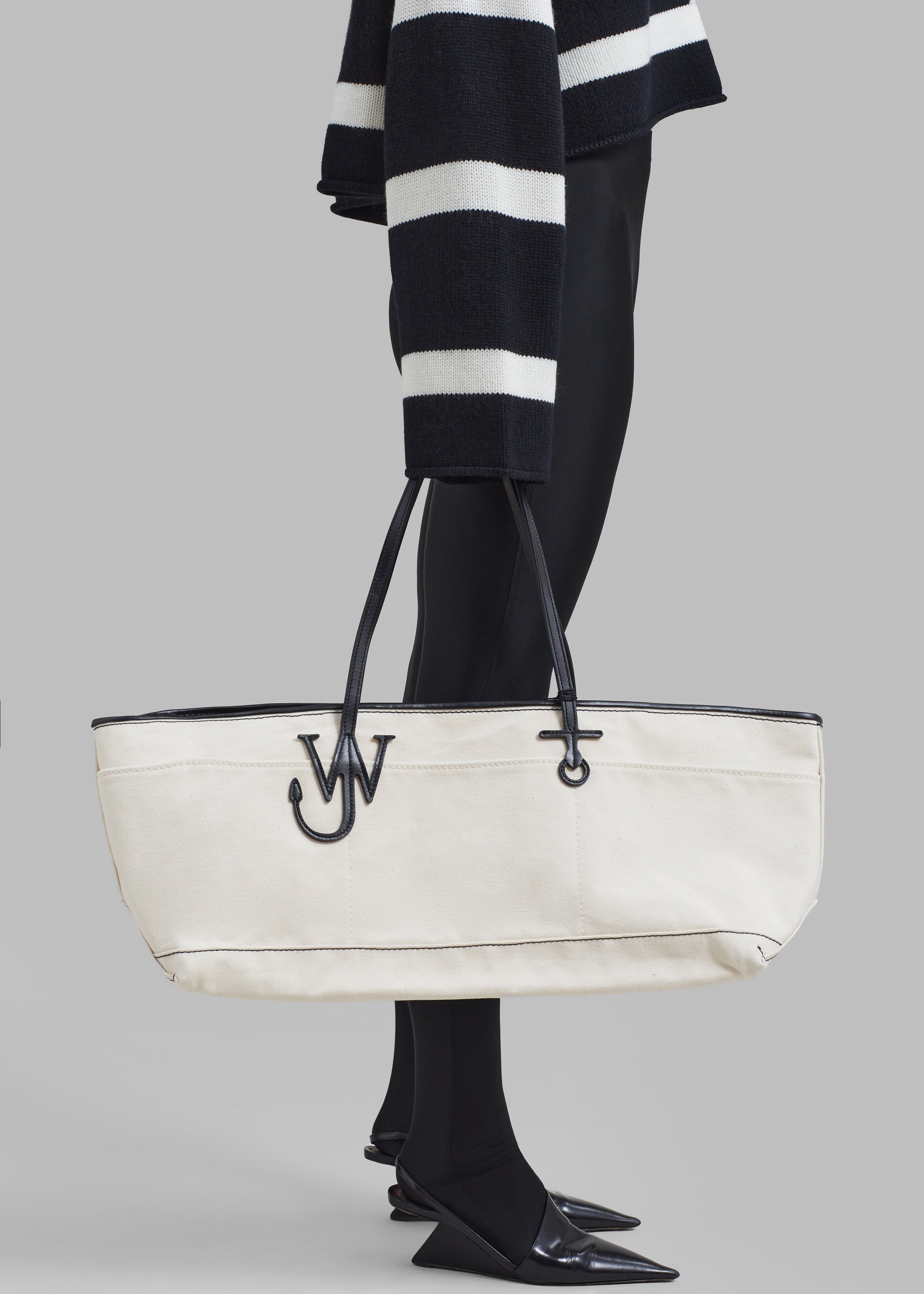 JW Anderson Anchor Stretch Tote - Natural/Black - 6