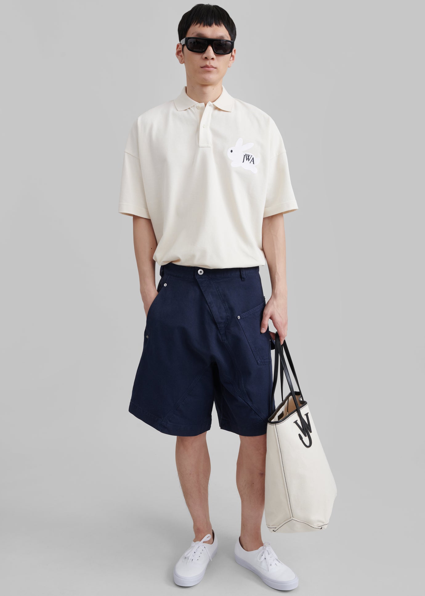JW Anderson Twisted Shorts - Navy