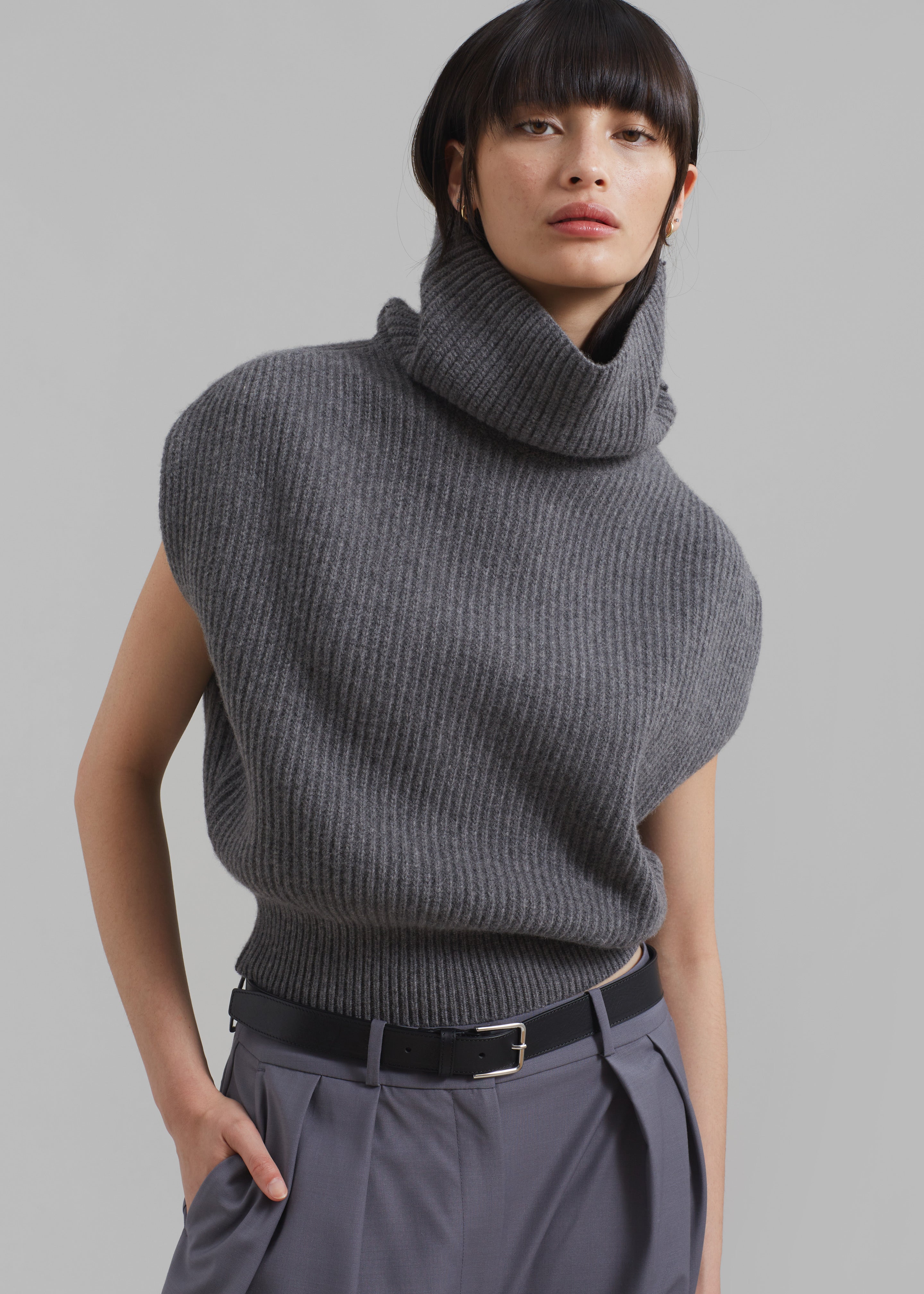  Grey Turtleneck Sweater