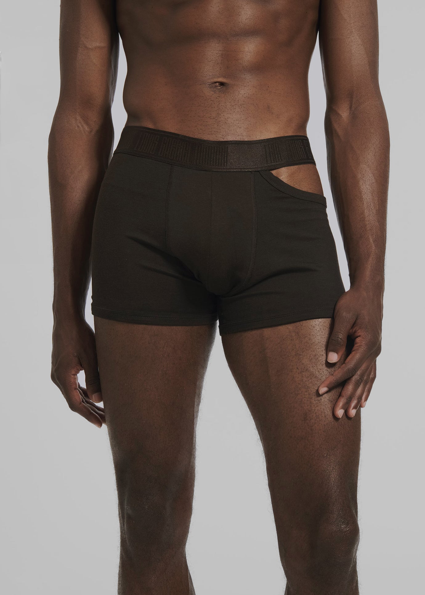 Louis Gabriel Nouchi Boxer With Asymmetrical Opening In Lyocell - Expresso - 1