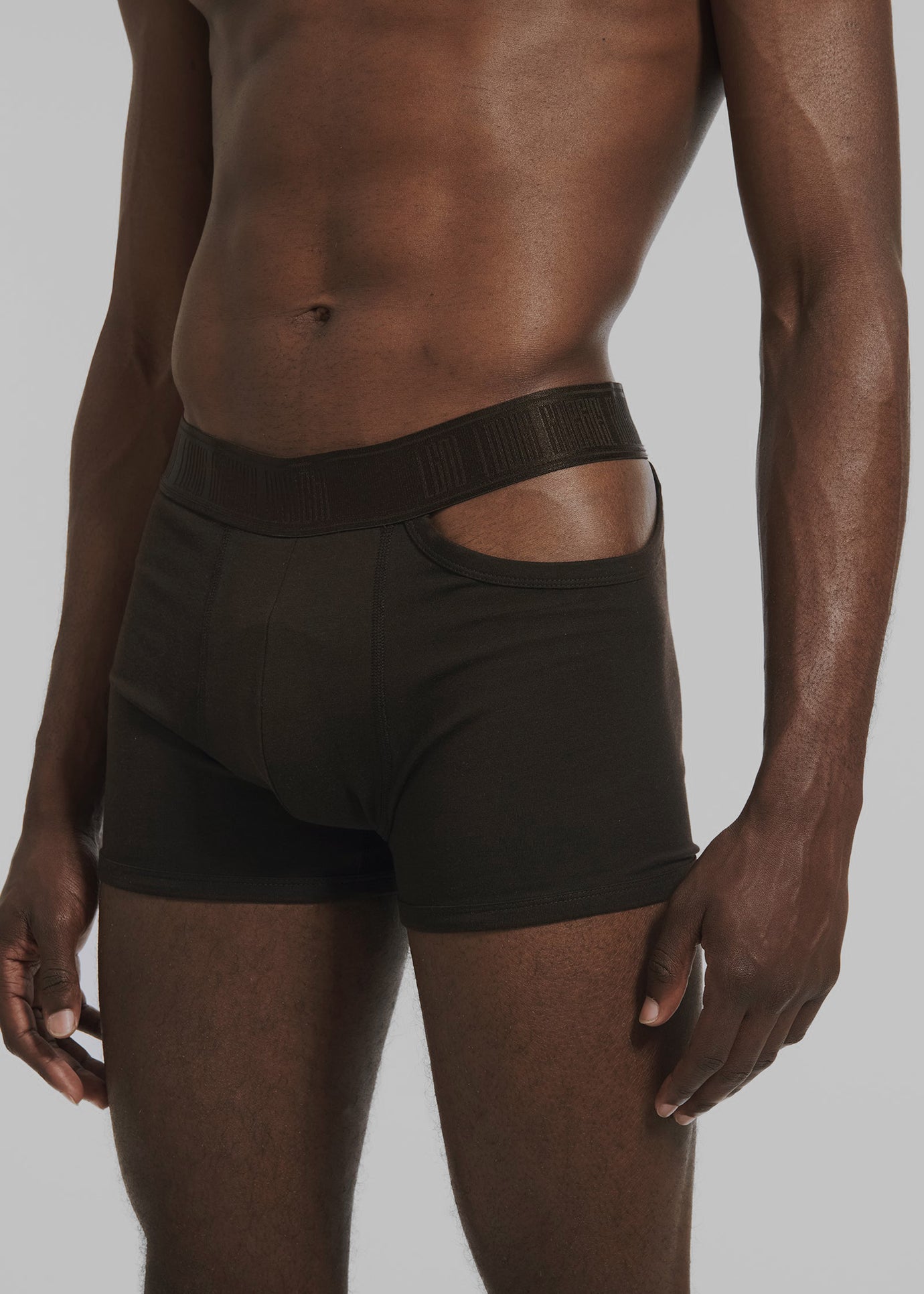 Louis Gabriel Nouchi Boxer With Asymmetrical Opening In Lyocell - Expresso
