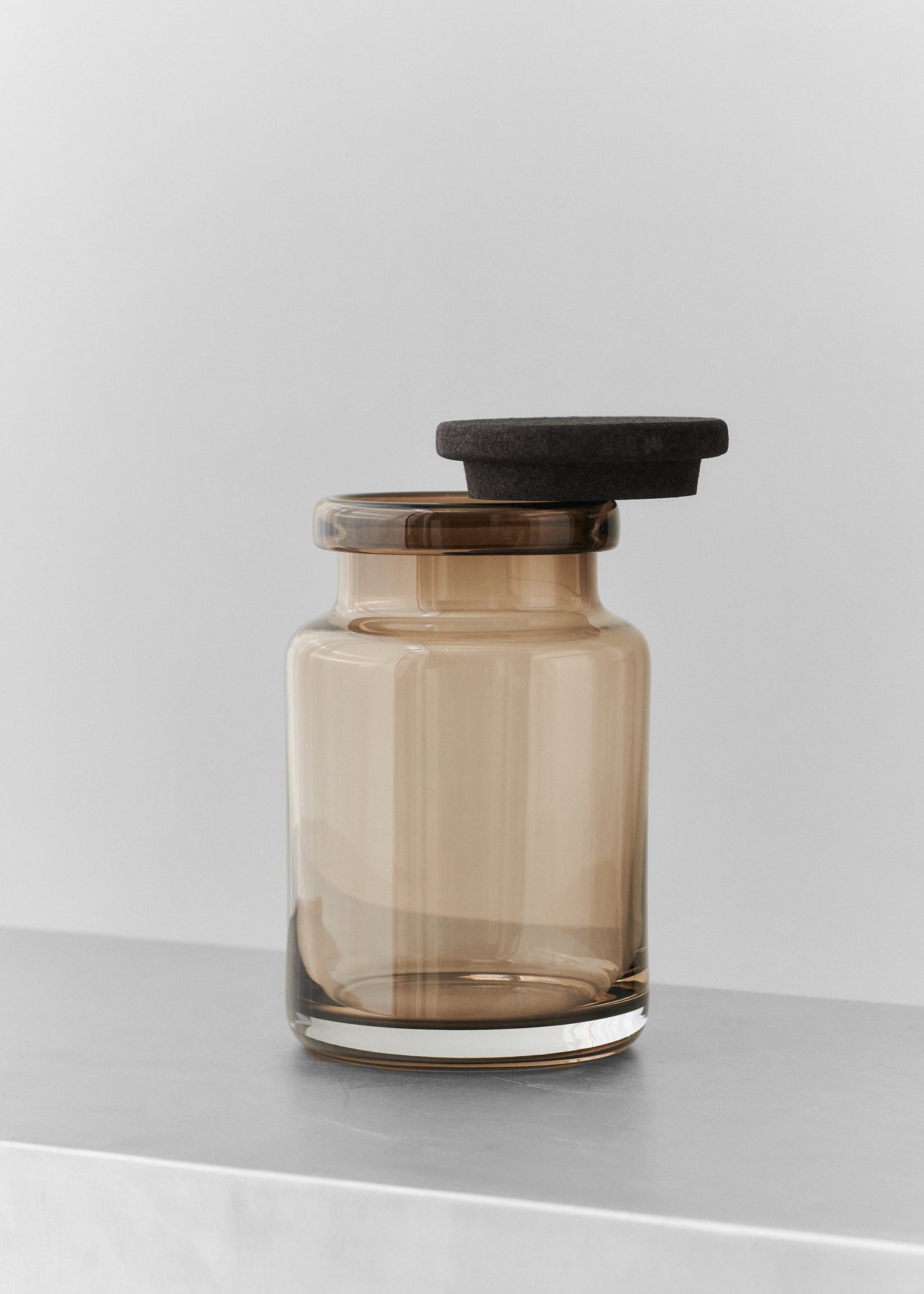 Louise Roe Viggo Glass Container - Smoke - 1
