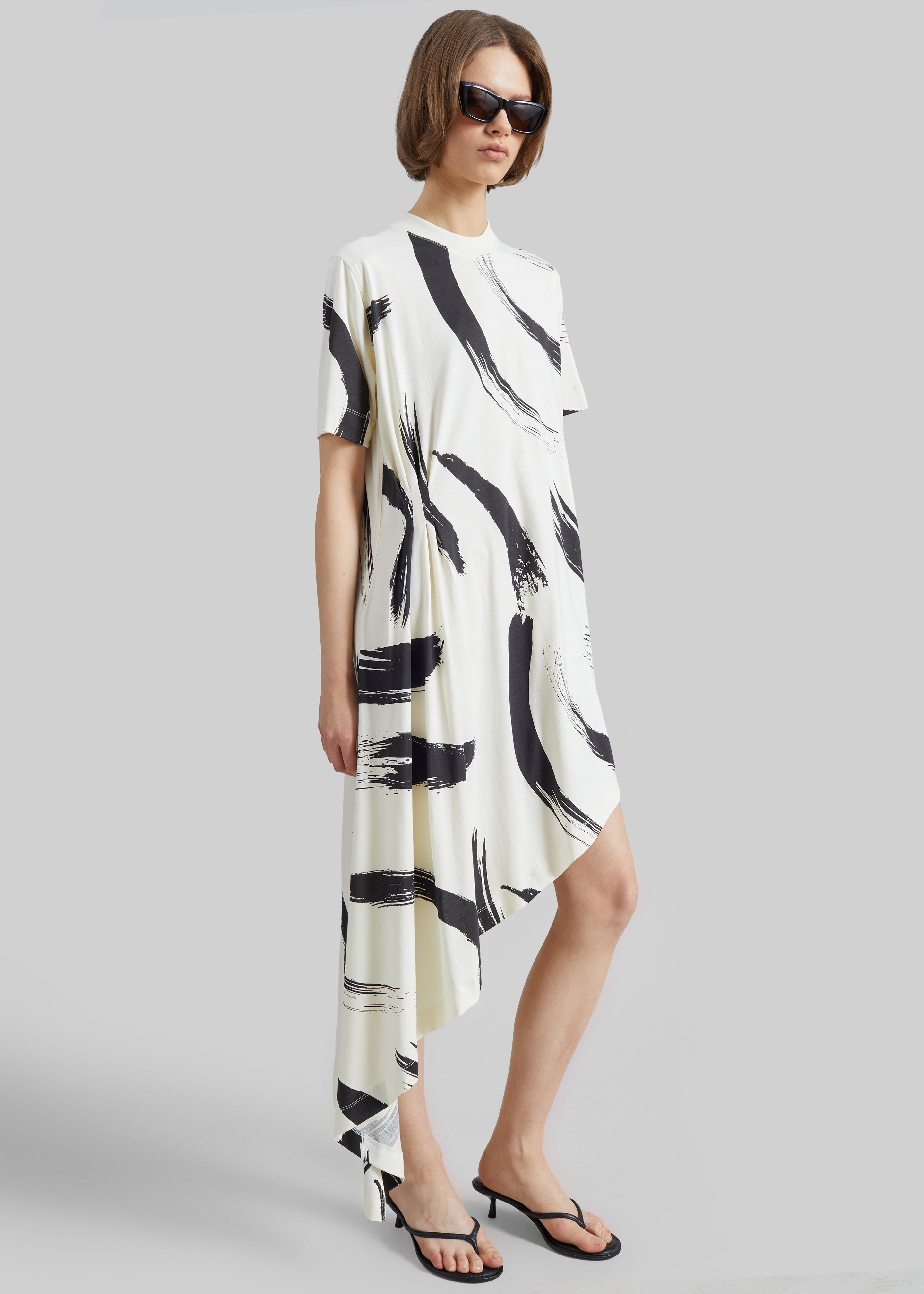 Loulou de Saison Liya Asymmetrical Cotton Dress
